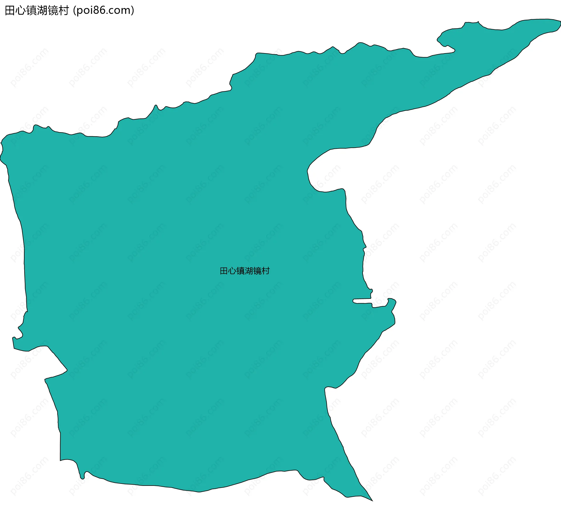 田心镇湖镜村边界地图