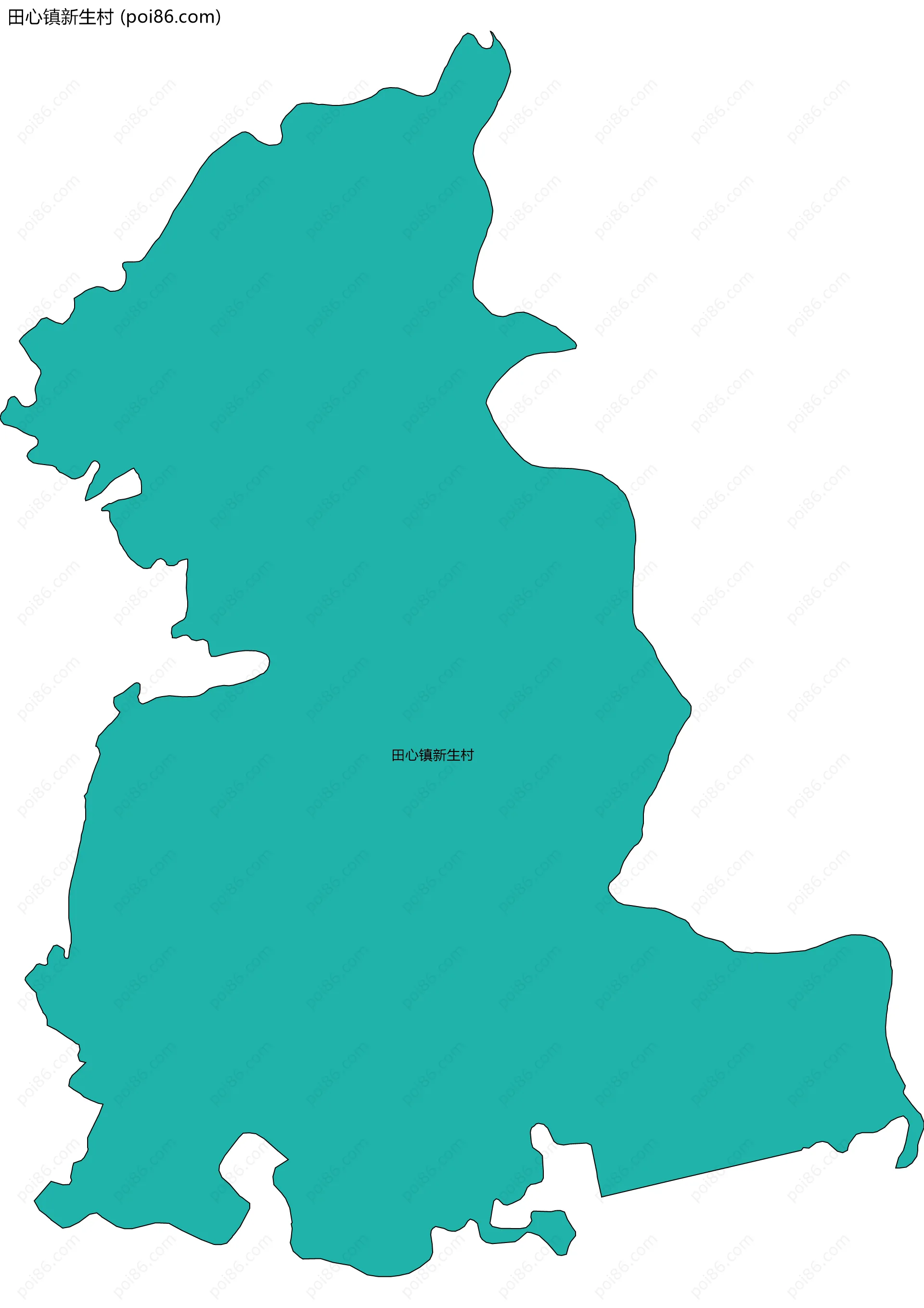 田心镇新生村边界地图