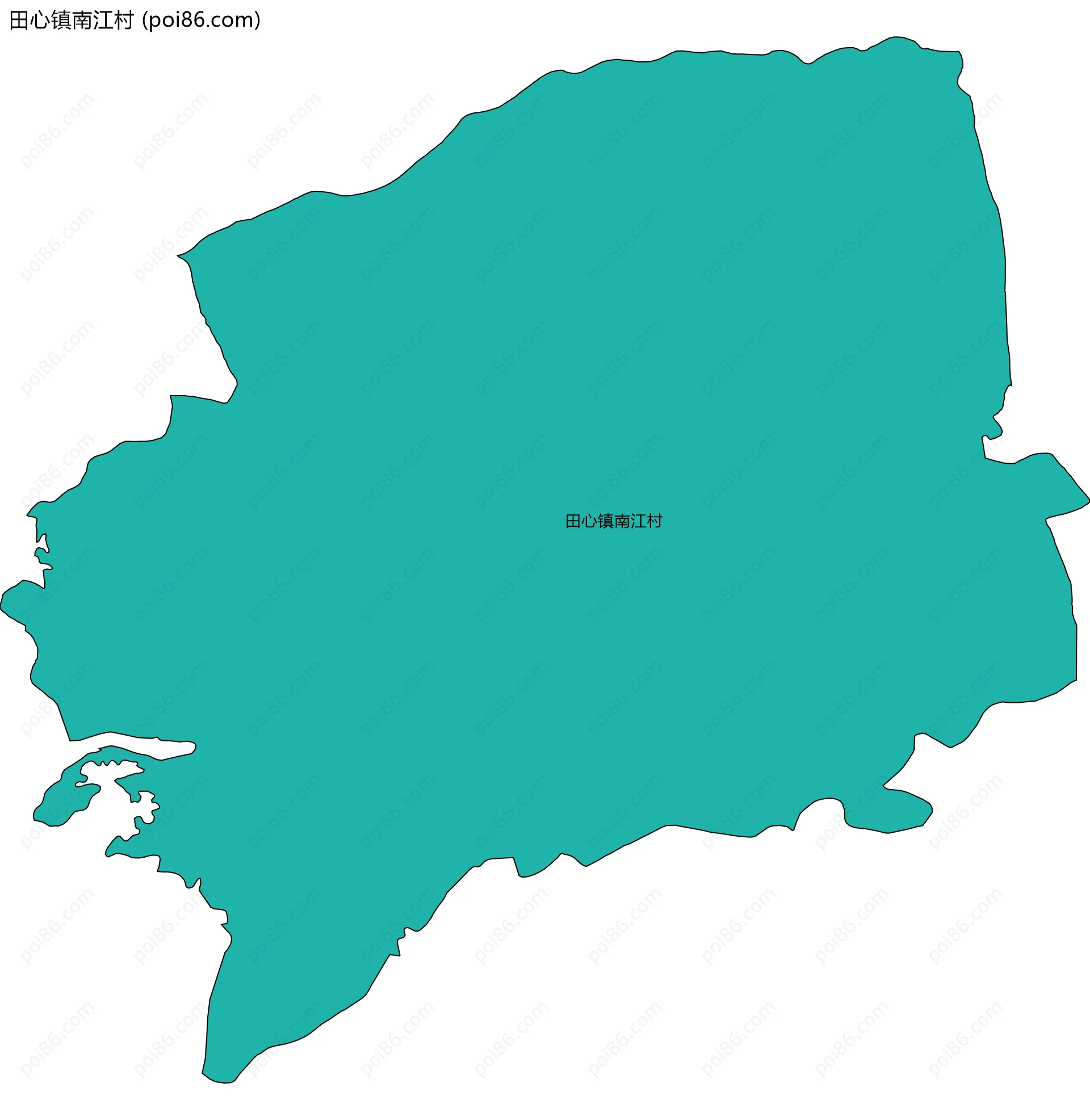 田心镇南江村边界地图