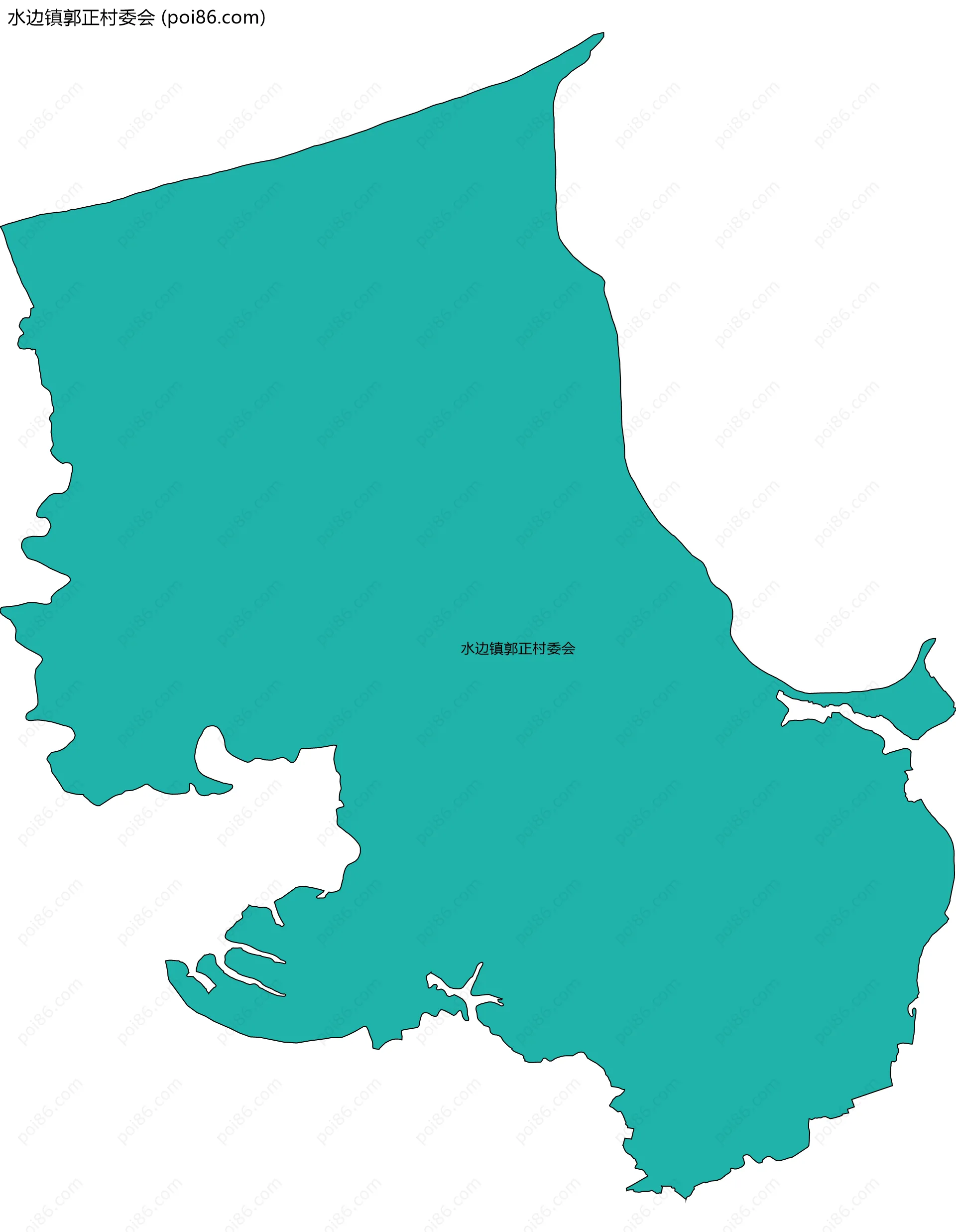 水边镇郭正村委会边界地图