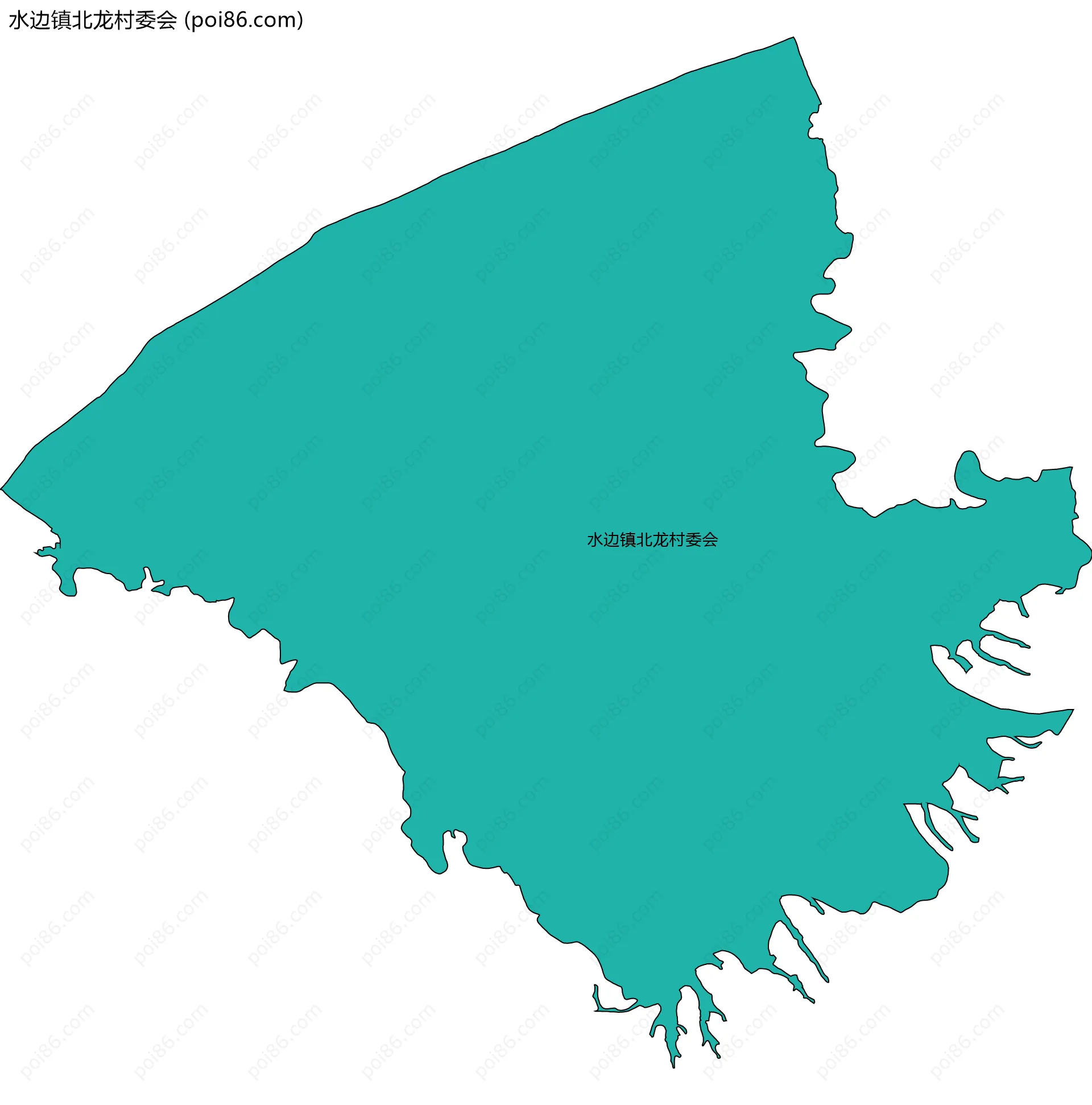 水边镇北龙村委会边界地图