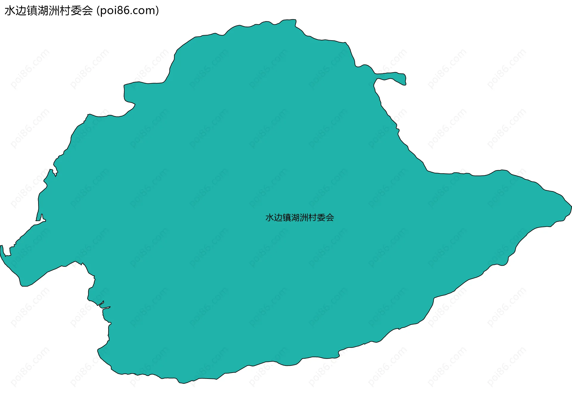 水边镇湖洲村委会边界地图