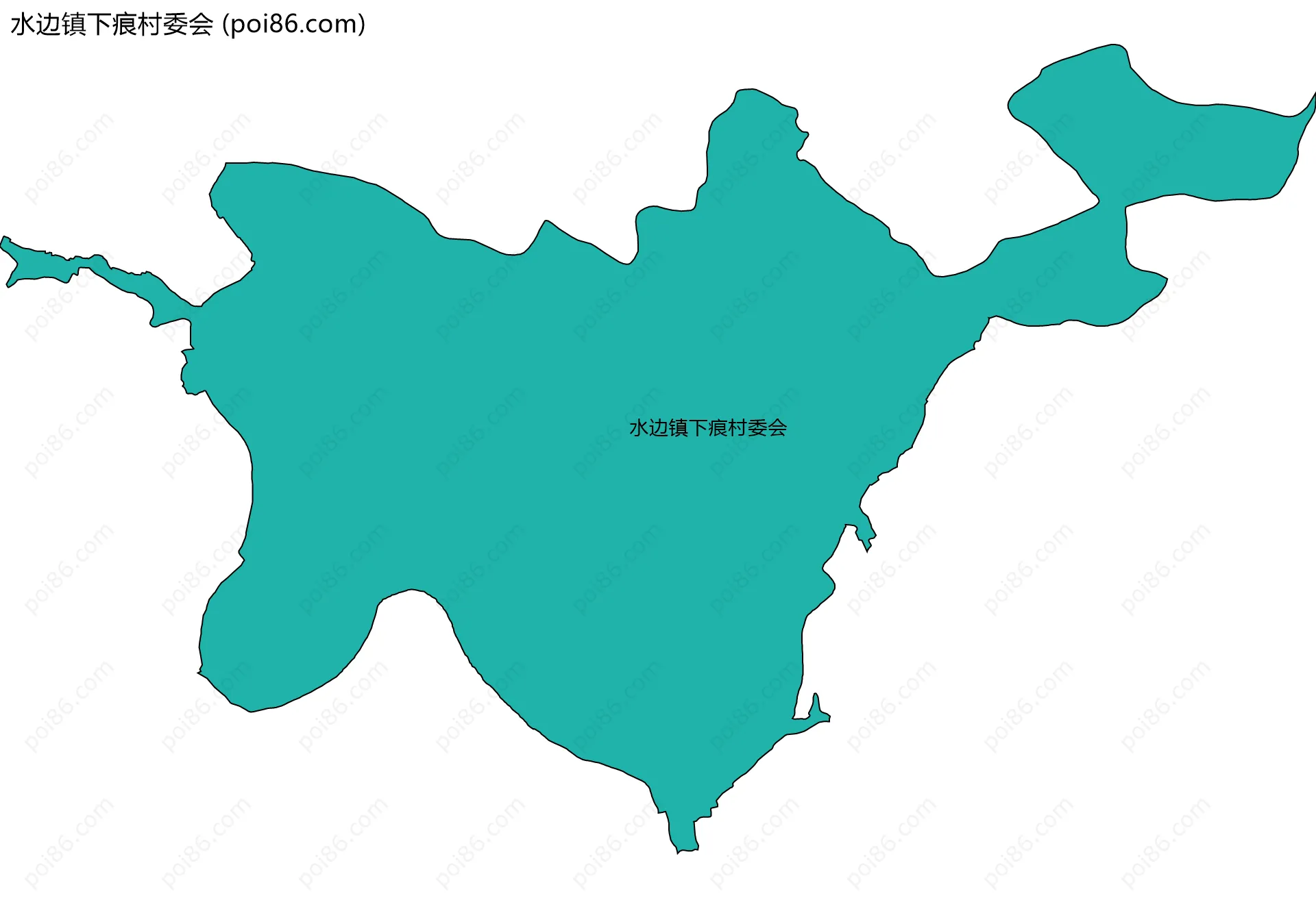 水边镇下痕村委会边界地图