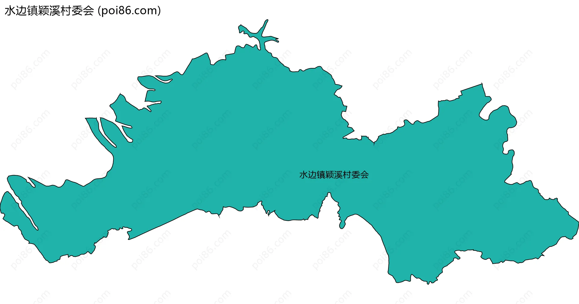 水边镇颖溪村委会边界地图