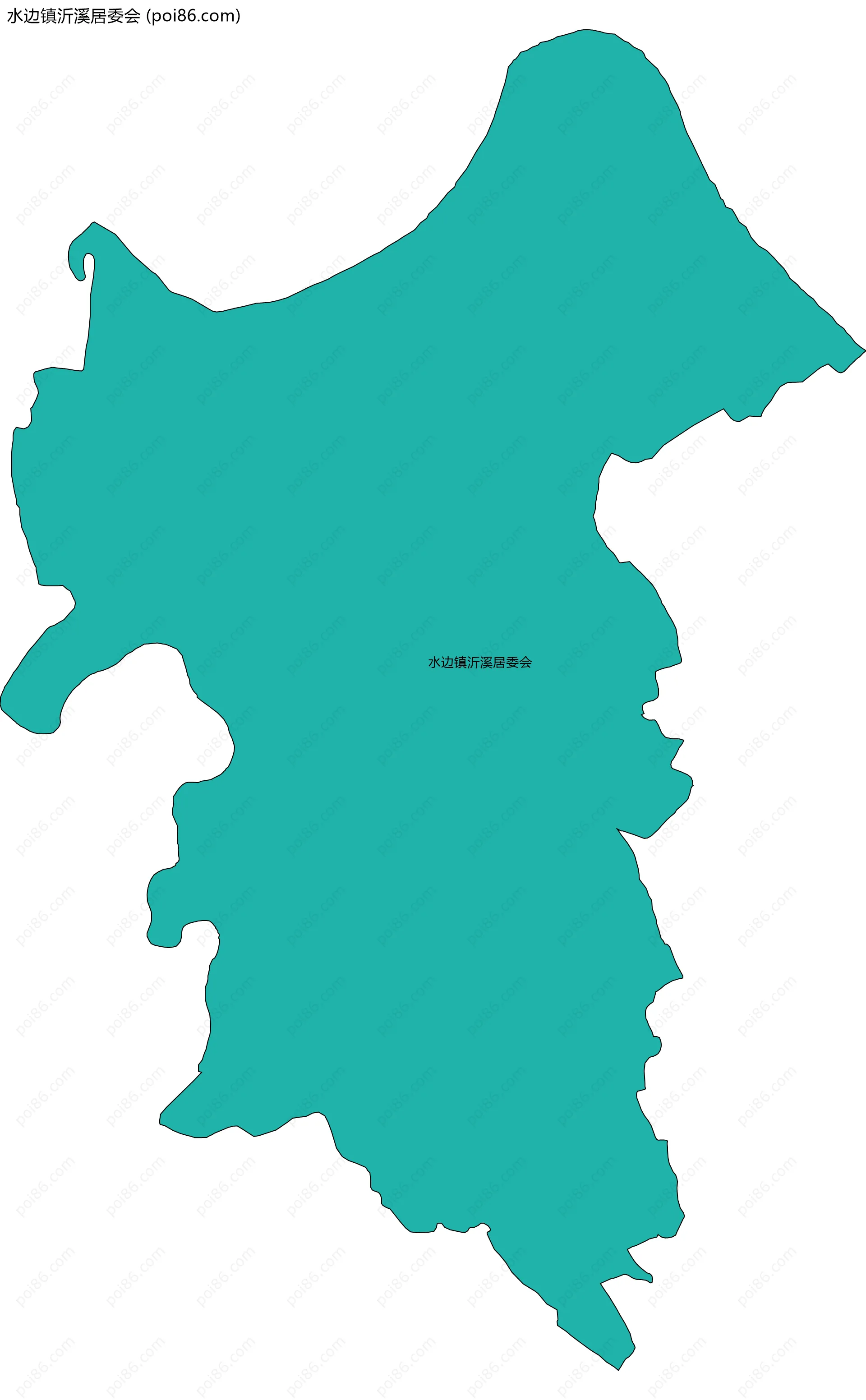 水边镇沂溪居委会边界地图