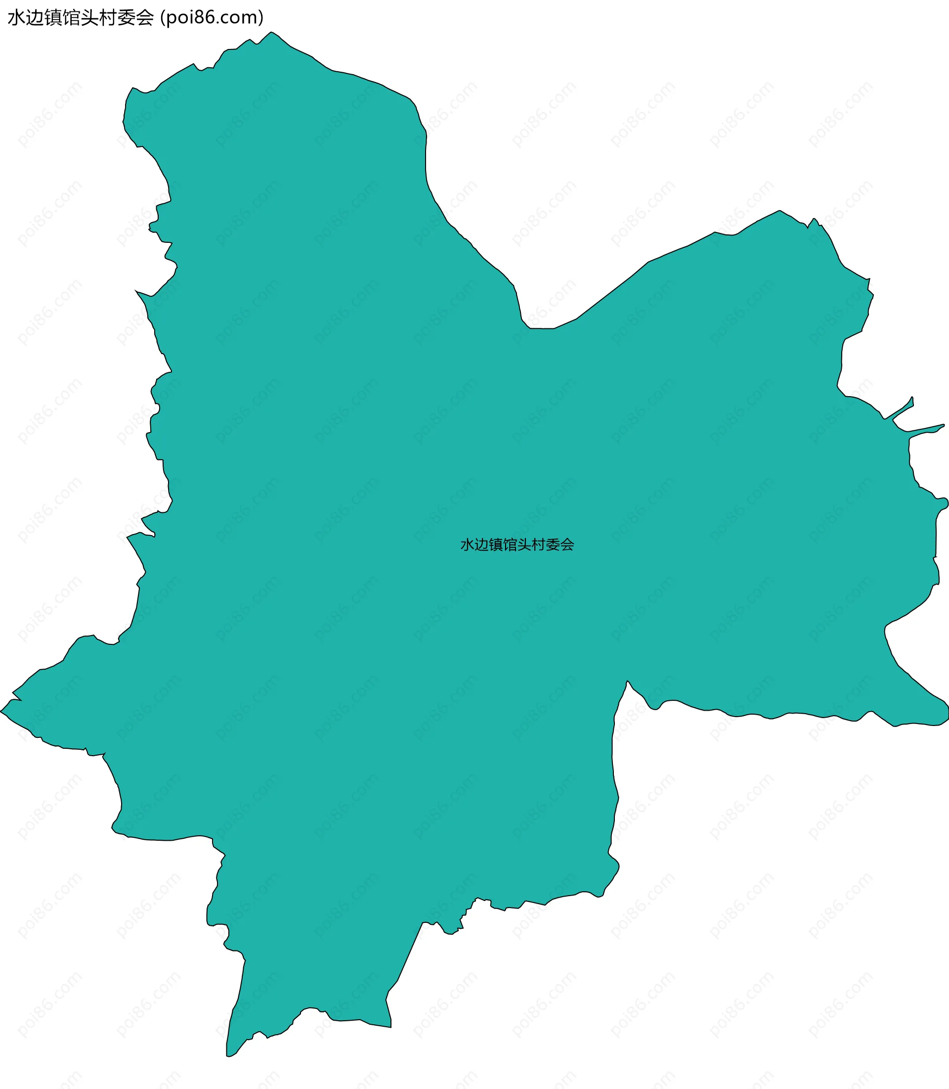 水边镇馆头村委会边界地图