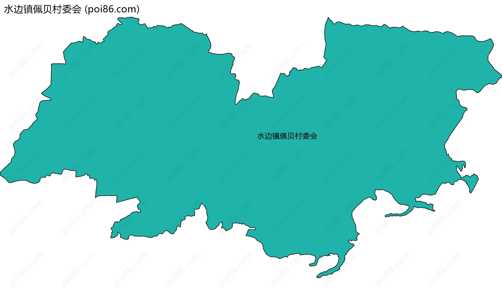 水边镇佩贝村委会边界地图