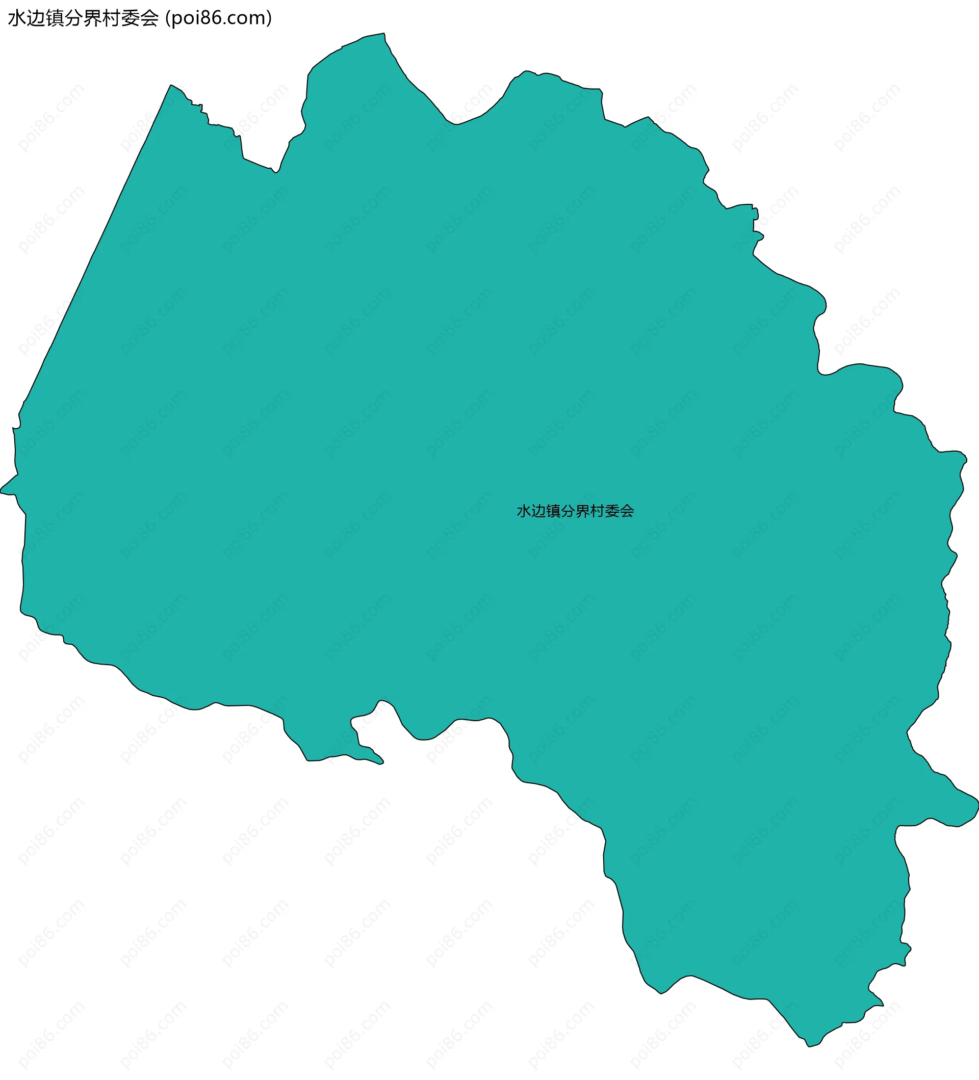 水边镇分界村委会边界地图