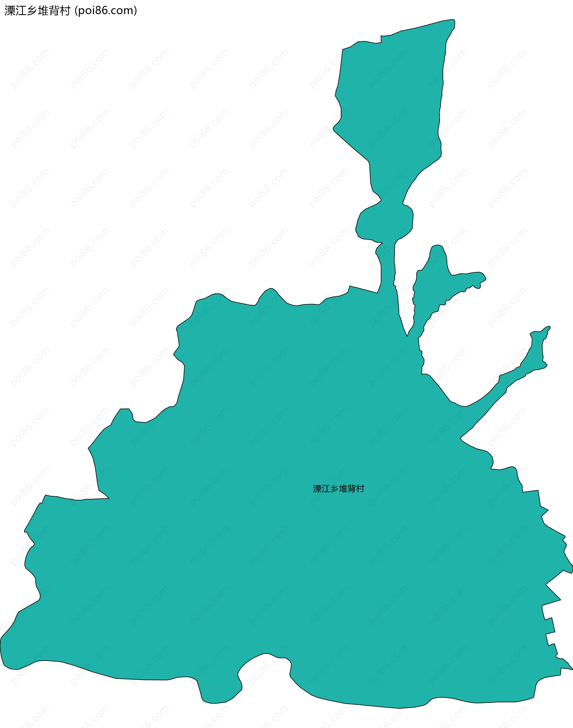 溧江乡堆背村边界地图
