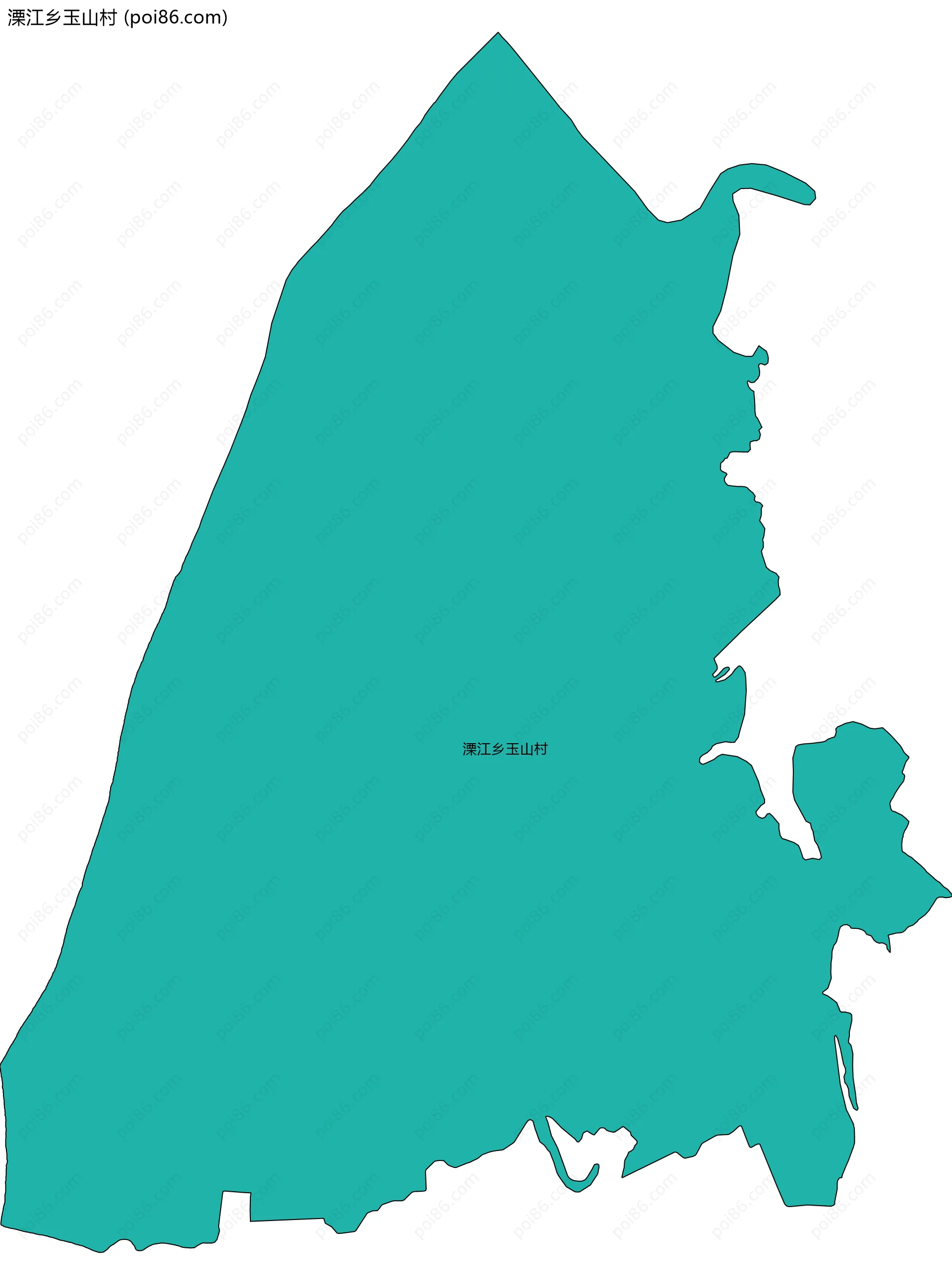 溧江乡玉山村边界地图
