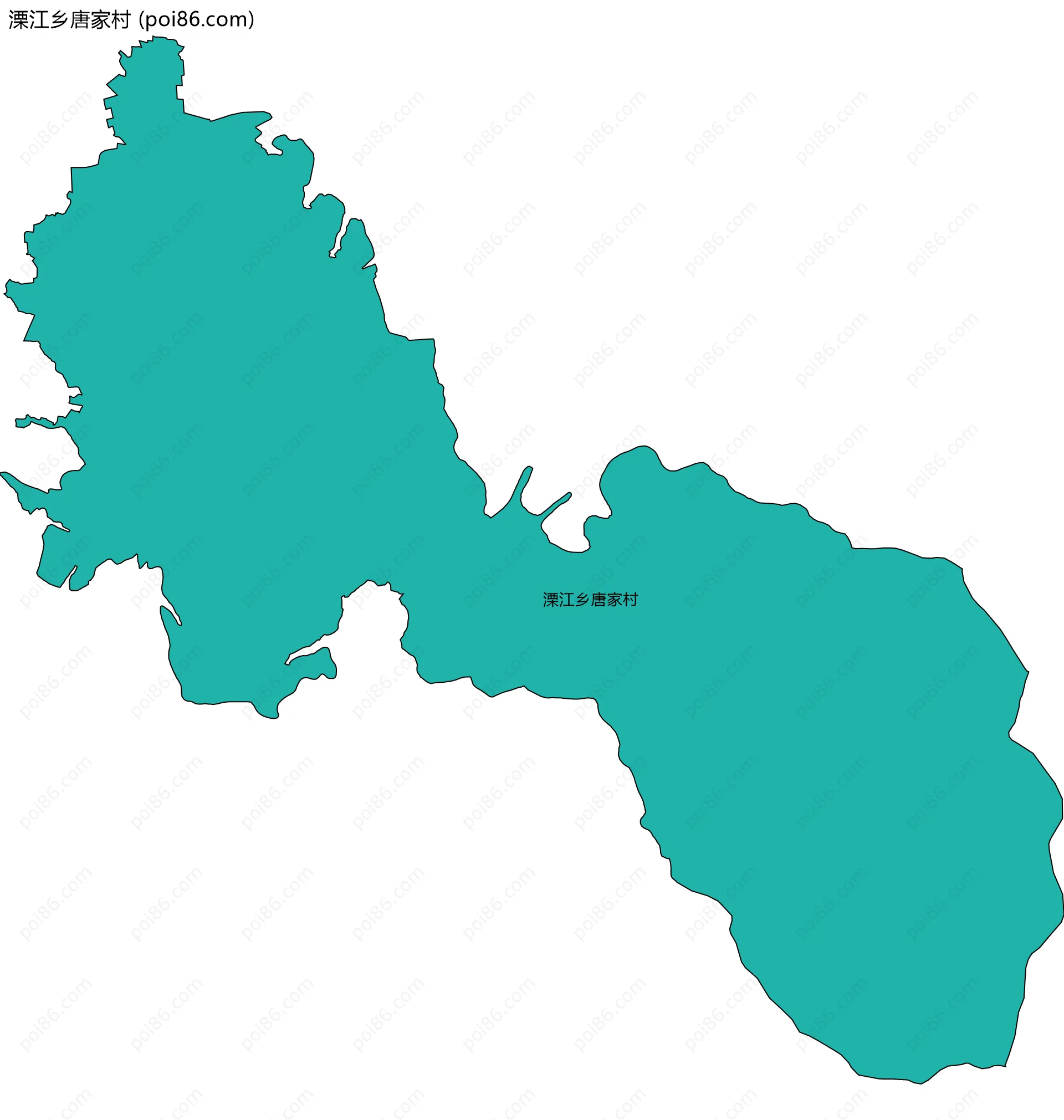 溧江乡唐家村边界地图