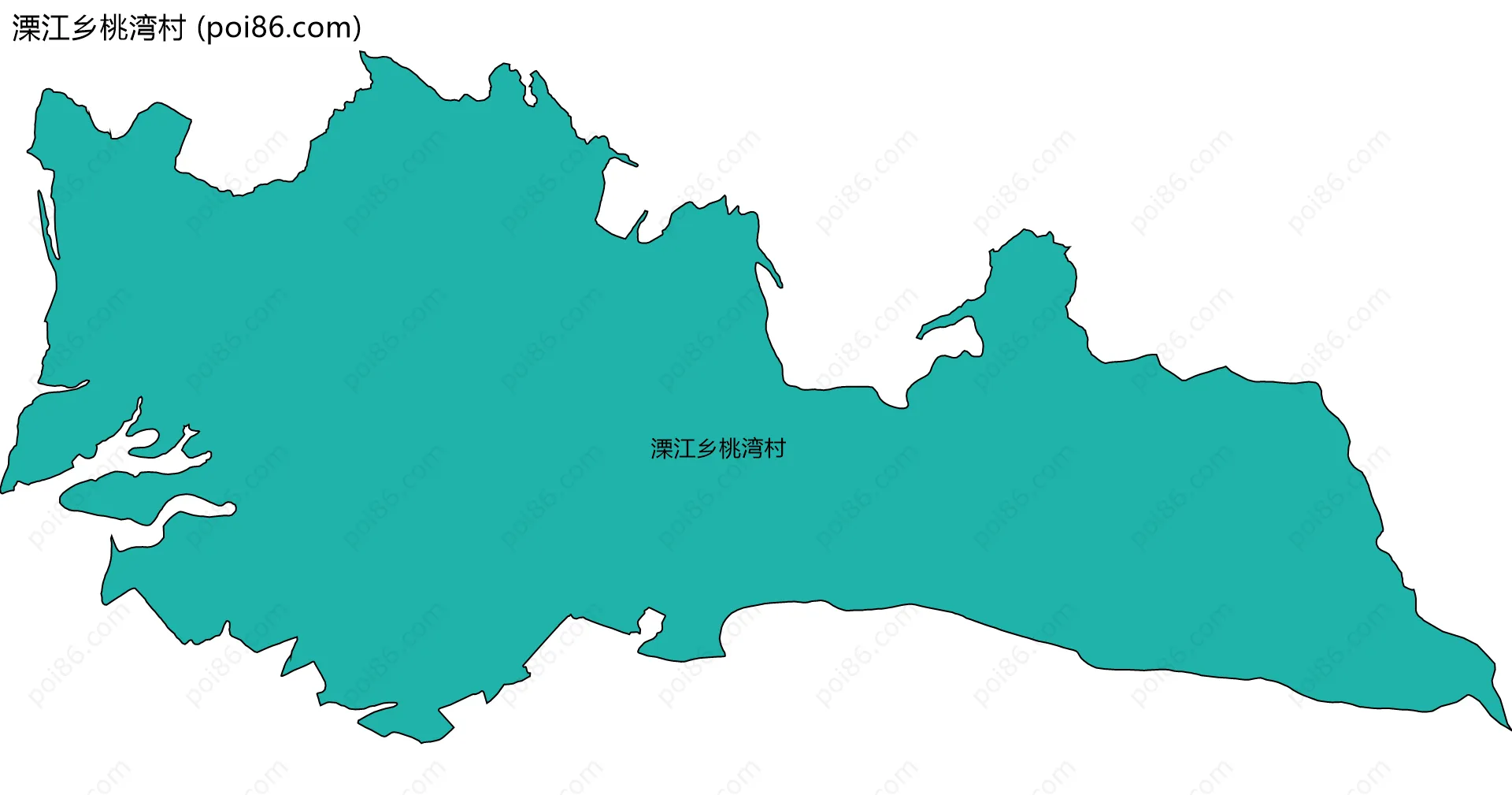 溧江乡桃湾村边界地图