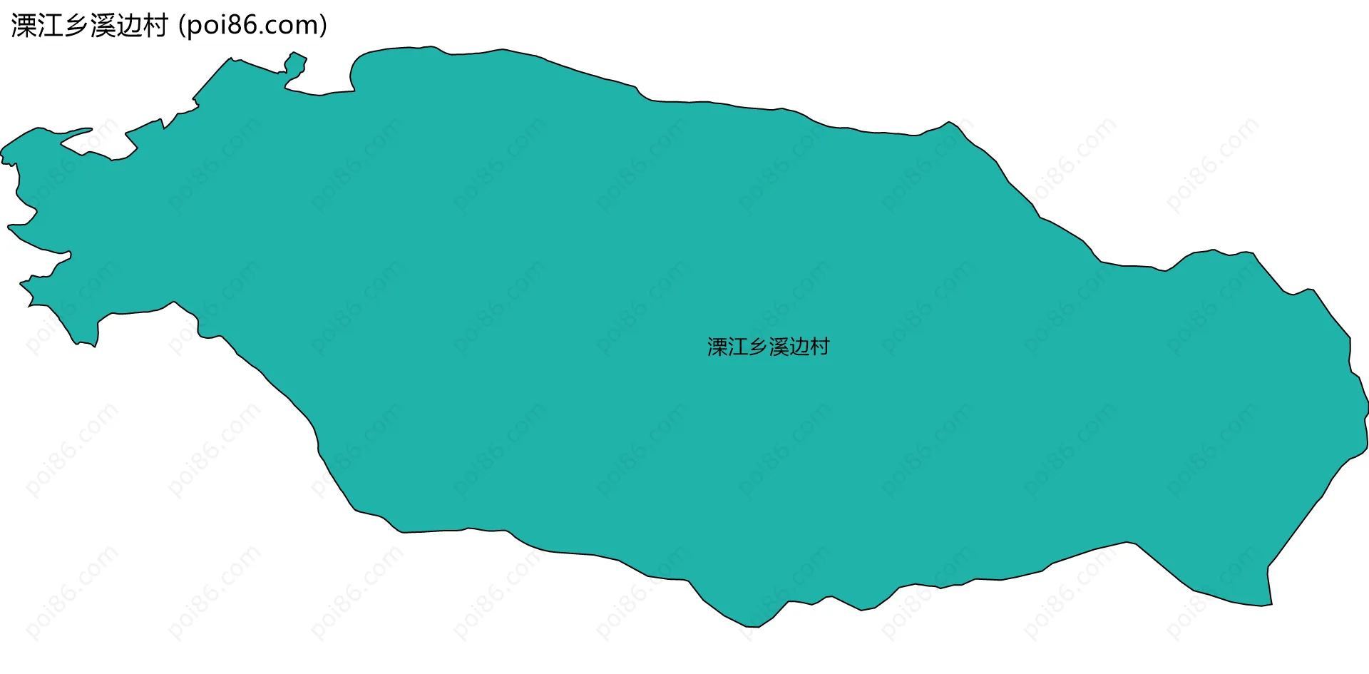 溧江乡溪边村边界地图