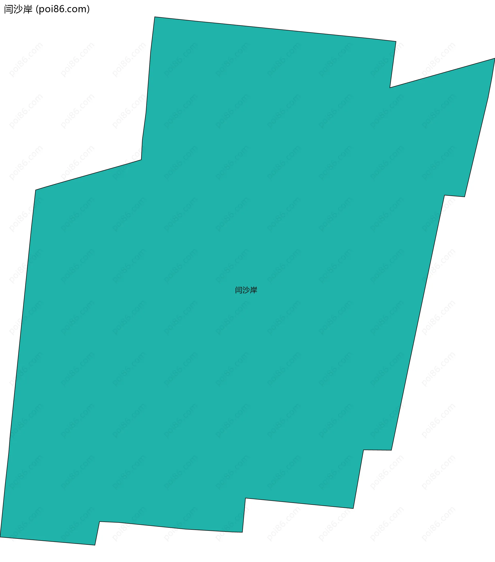 闫沙岸边界地图