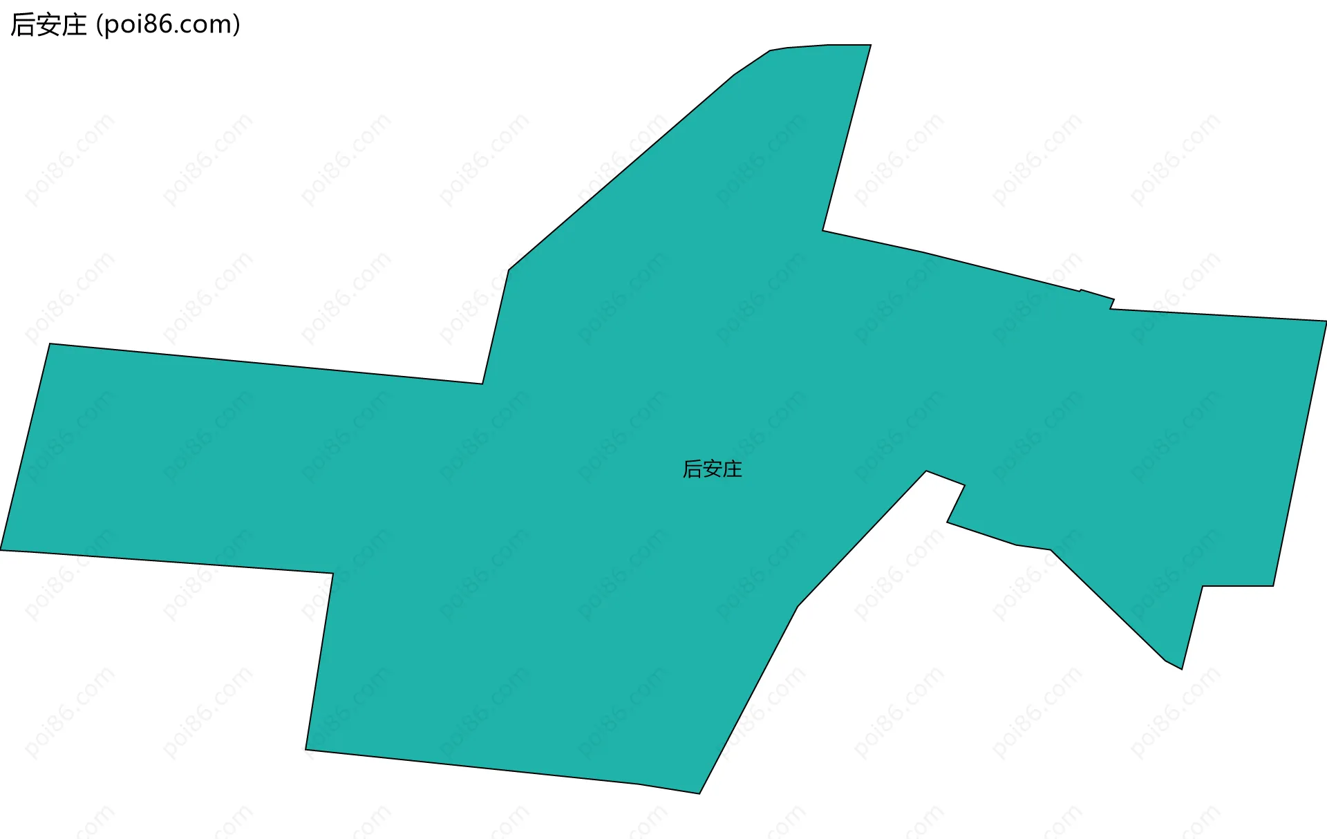 后安庄边界地图