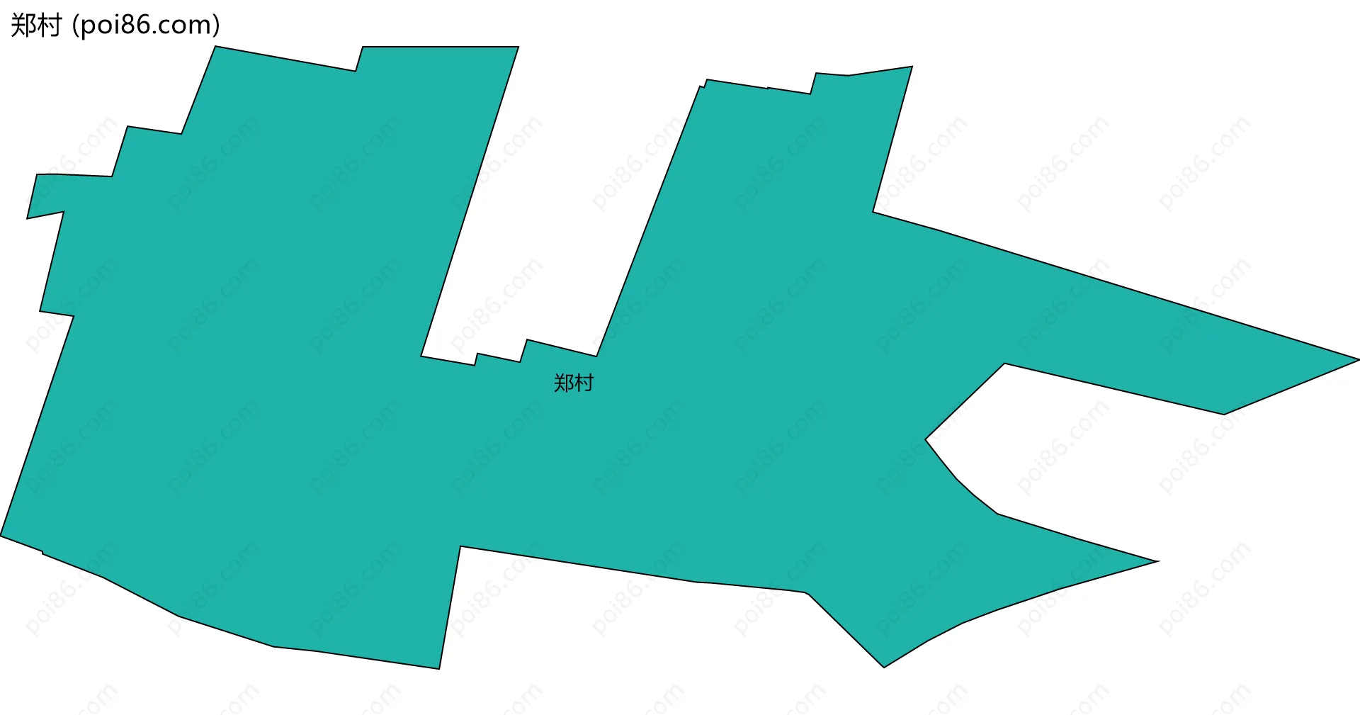 郑村边界地图