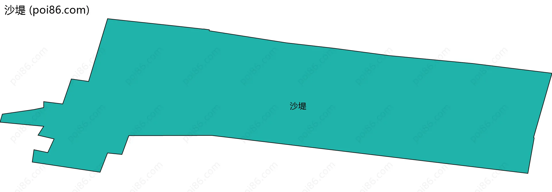 沙堤边界地图