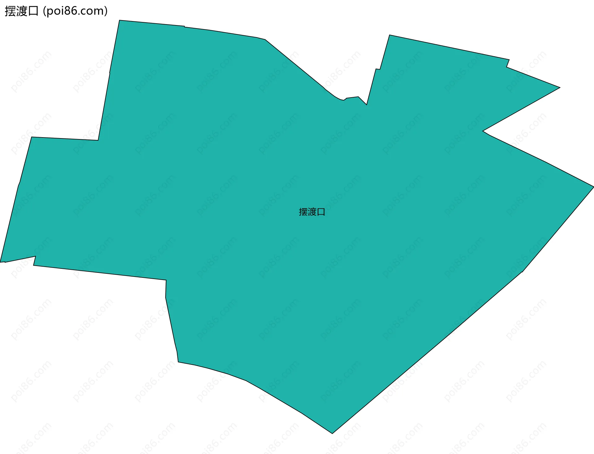 摆渡口边界地图