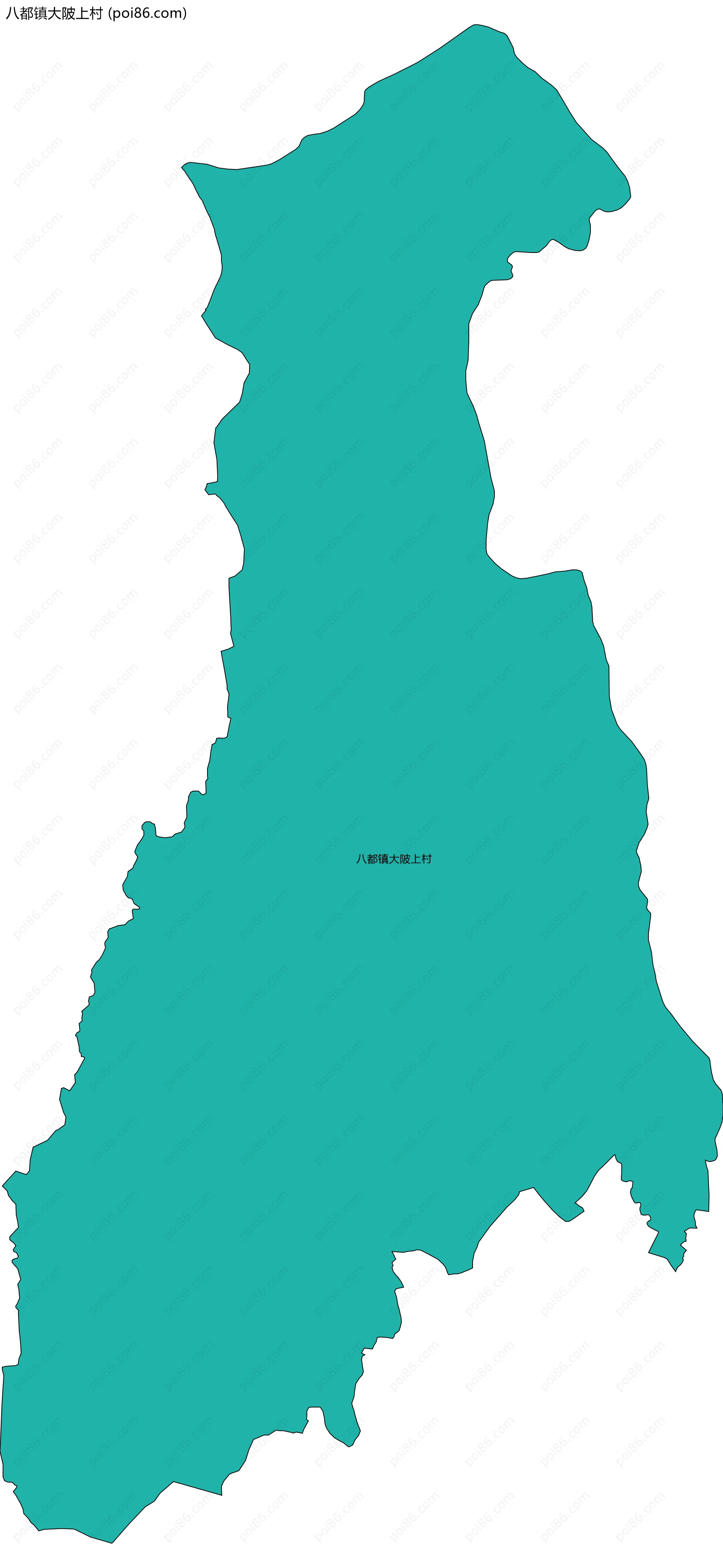 八都镇大陂上村边界地图