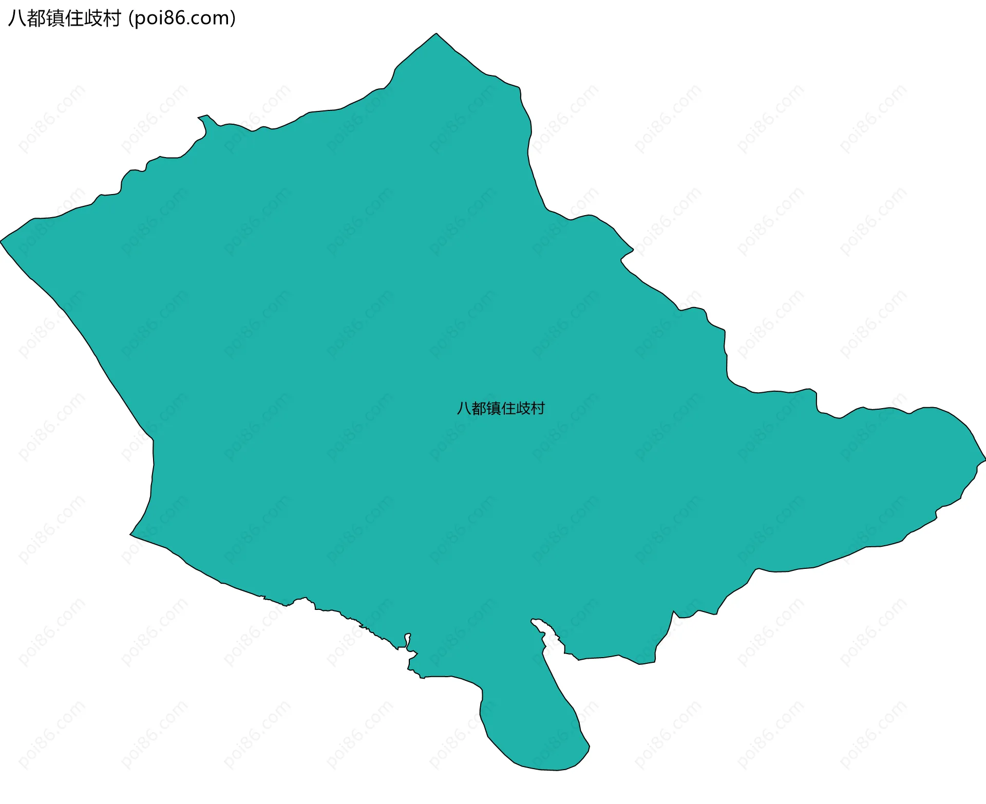 八都镇住歧村边界地图