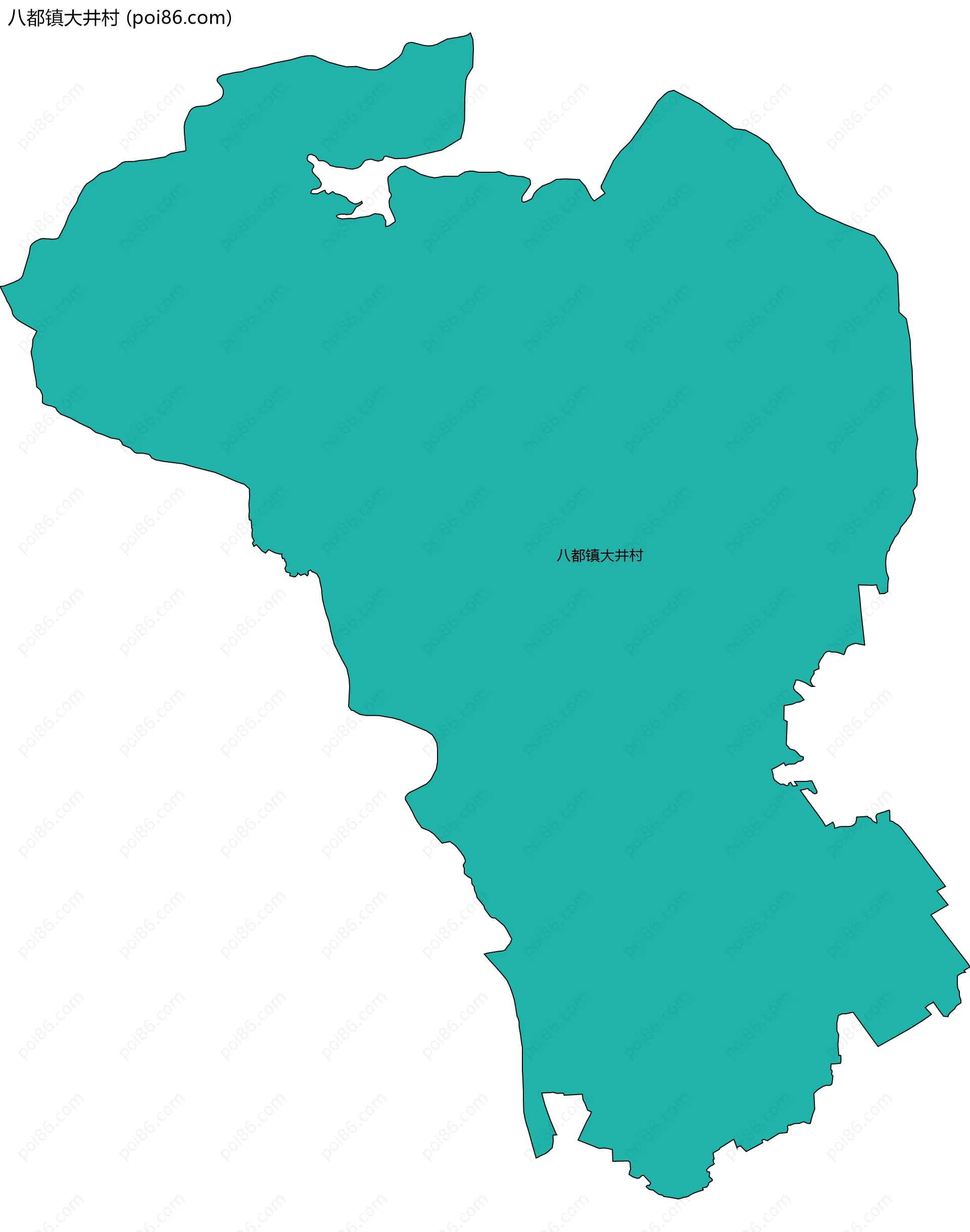 八都镇大井村边界地图