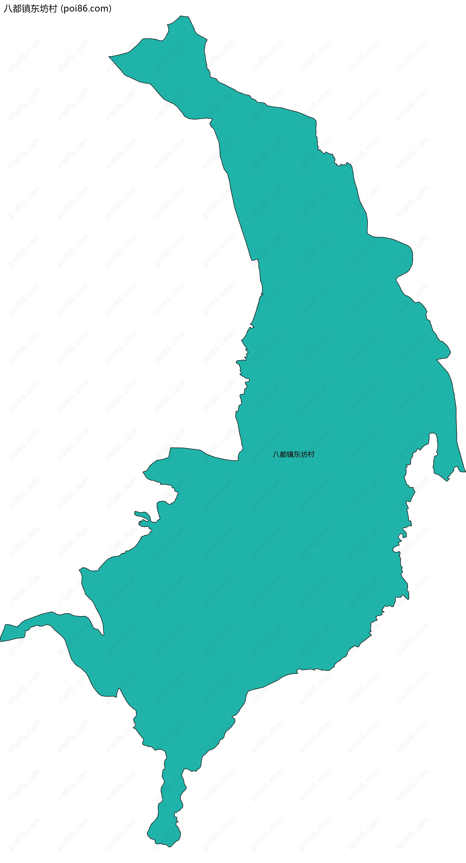 八都镇东坊村边界地图