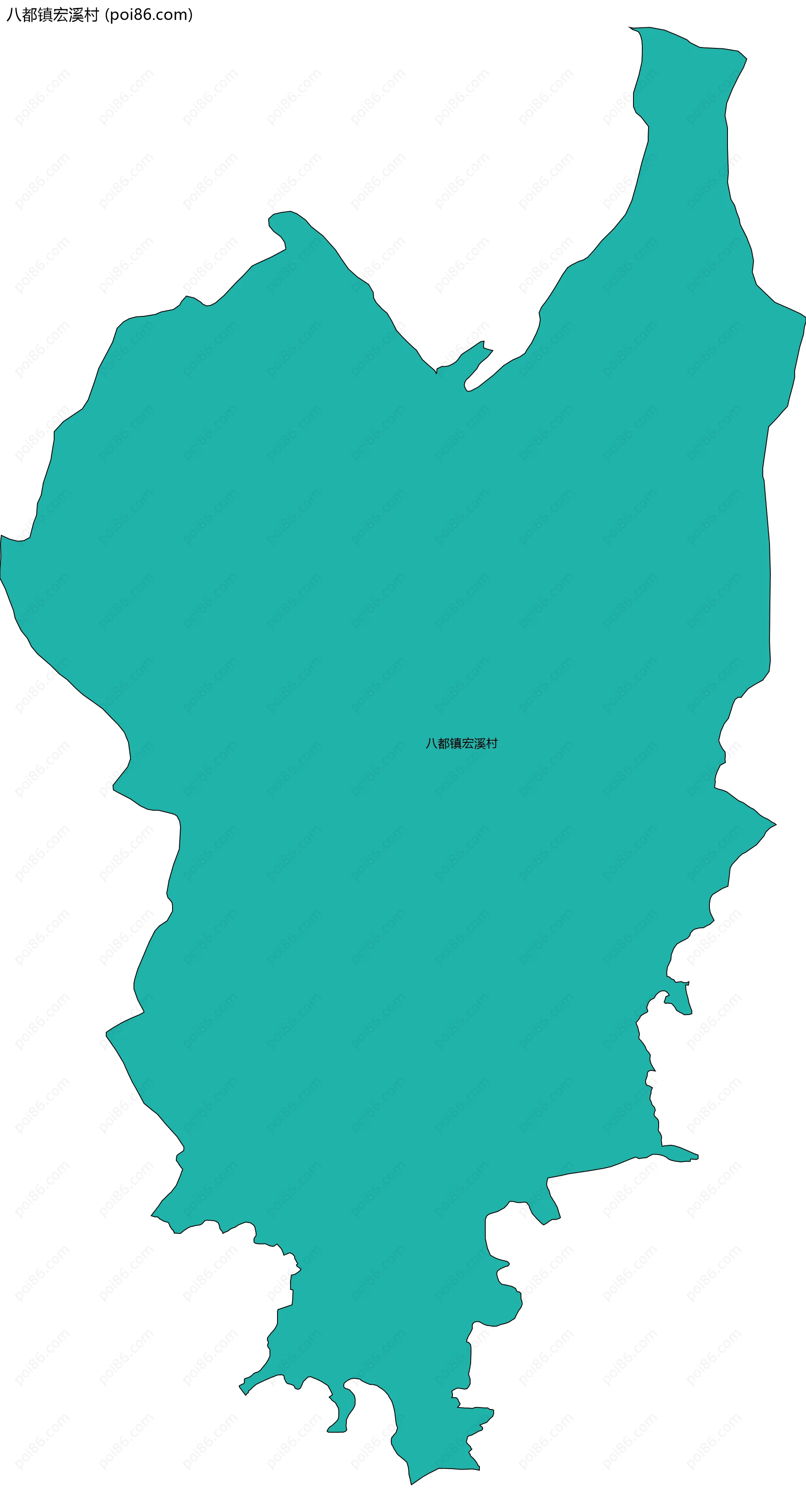 八都镇宏溪村边界地图