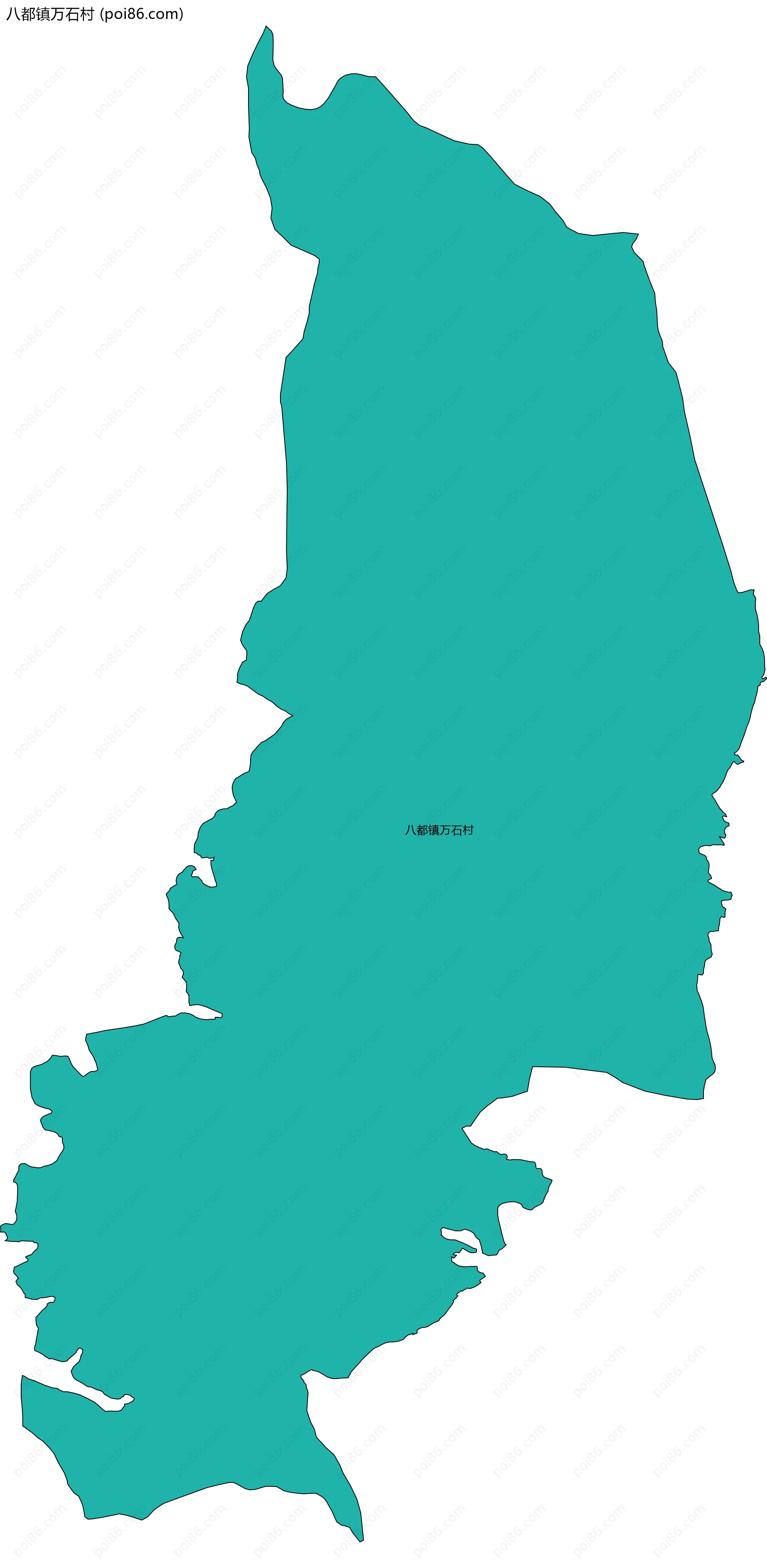 八都镇万石村边界地图