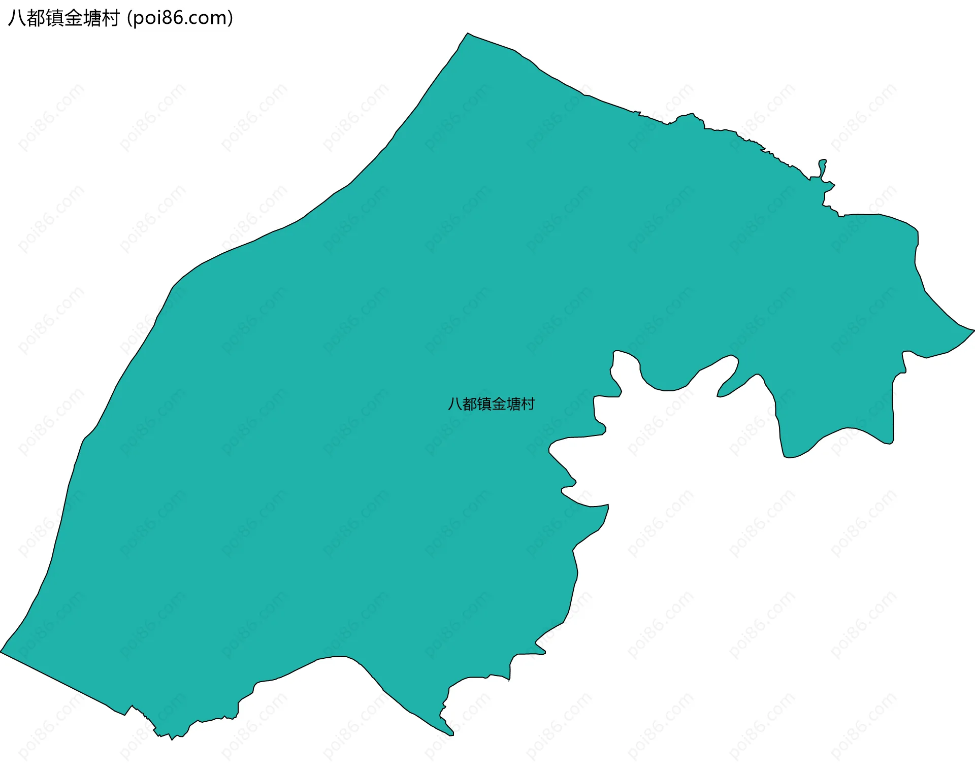 八都镇金塘村边界地图