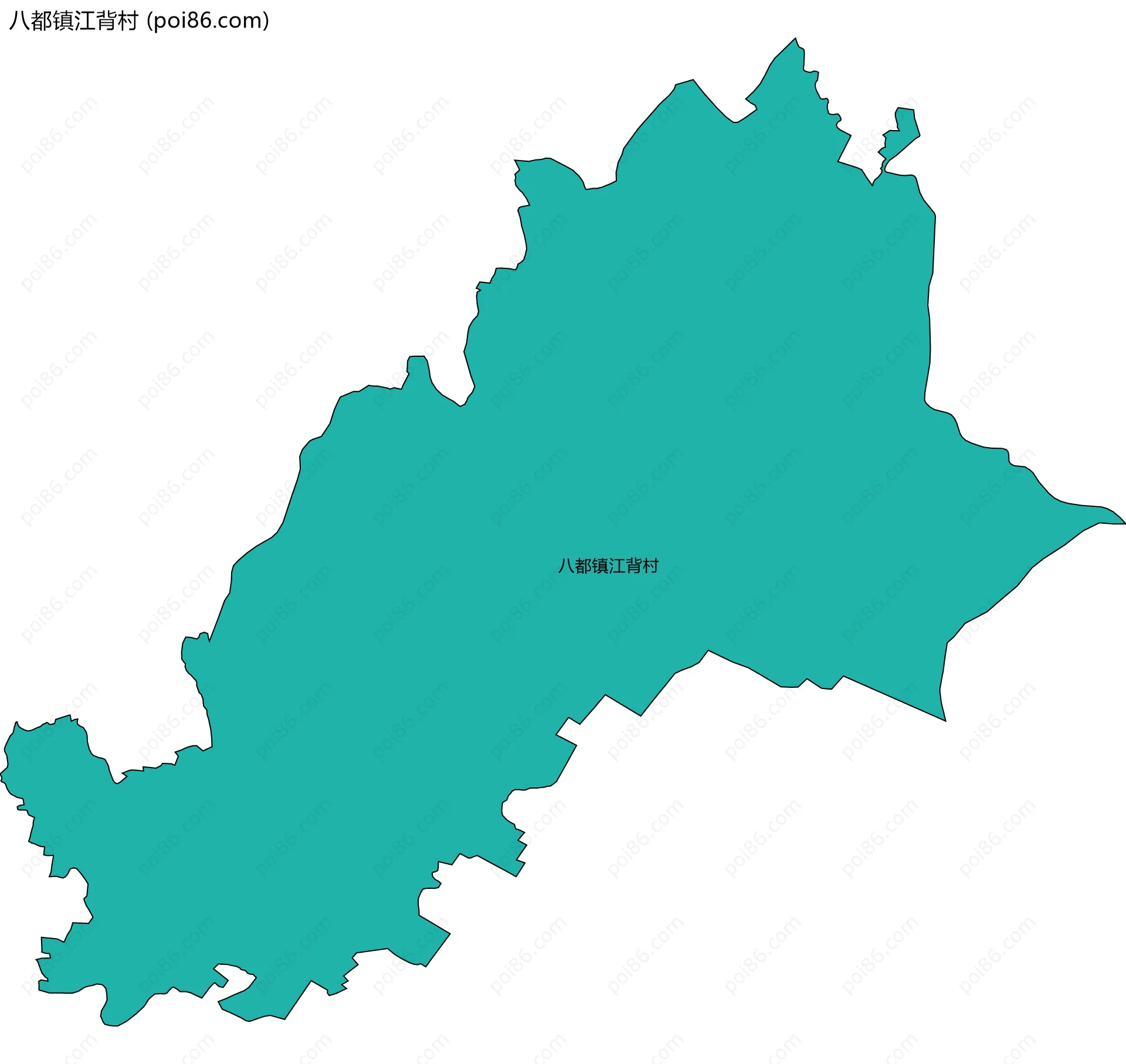 八都镇江背村边界地图