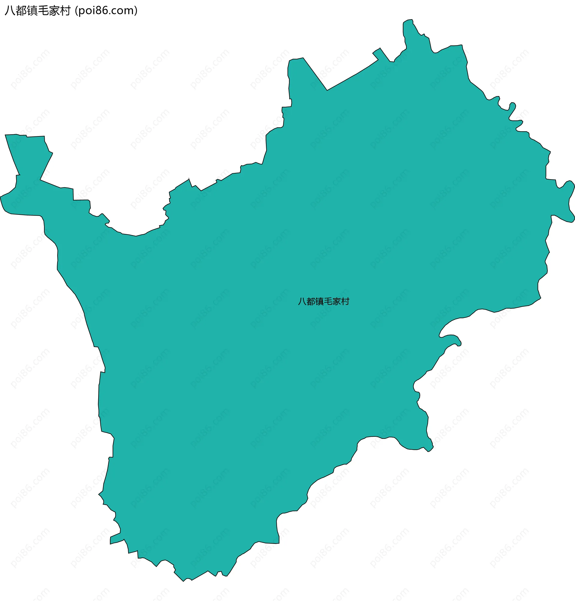 八都镇毛家村边界地图