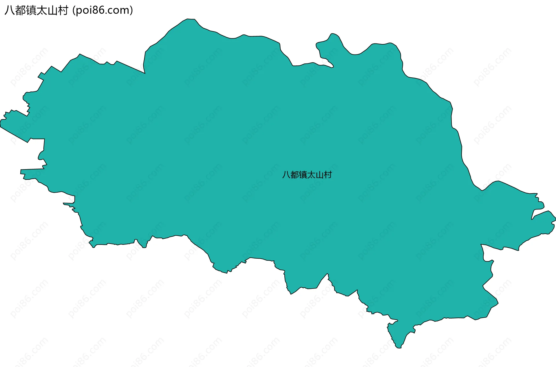 八都镇太山村边界地图