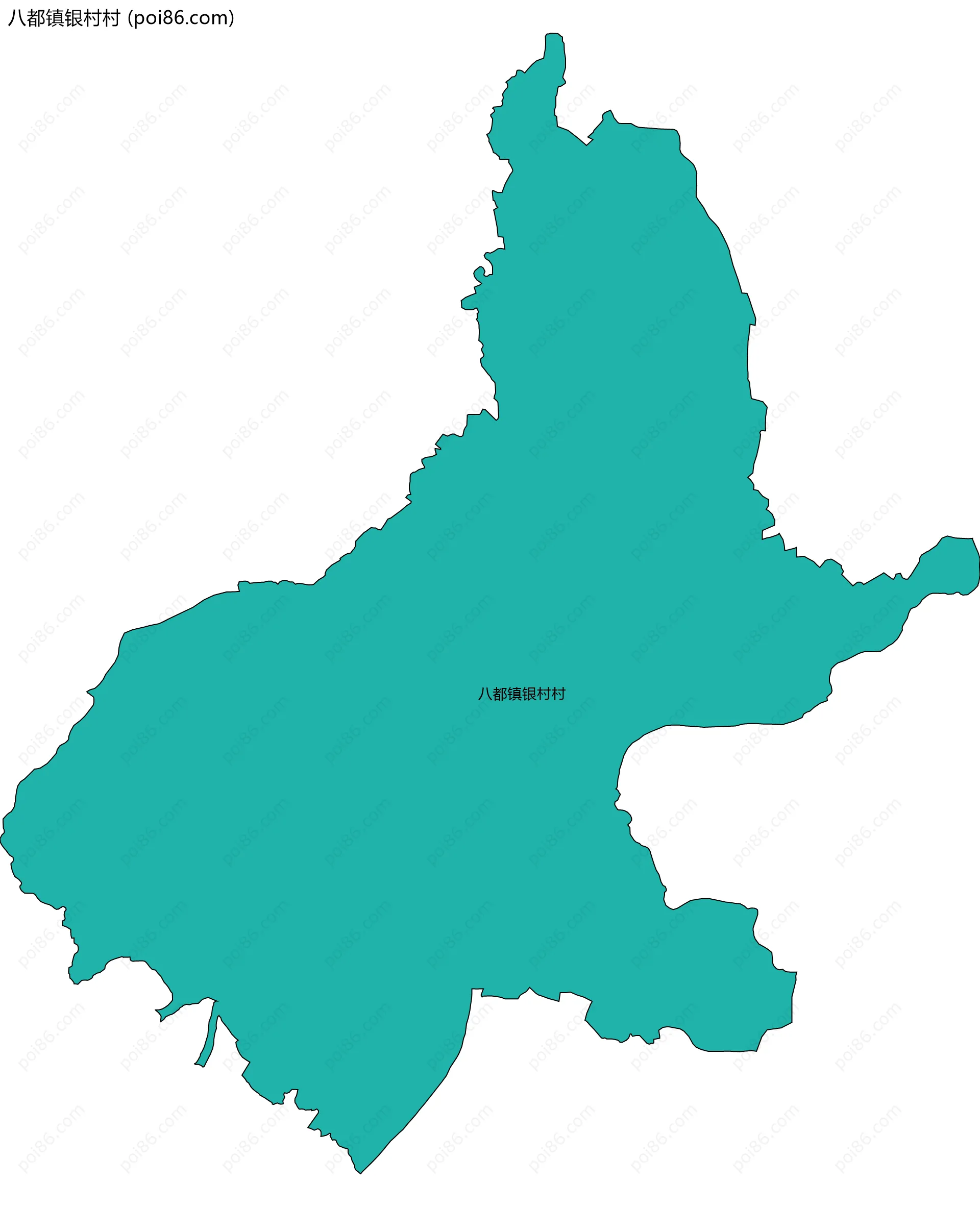 八都镇银村村边界地图