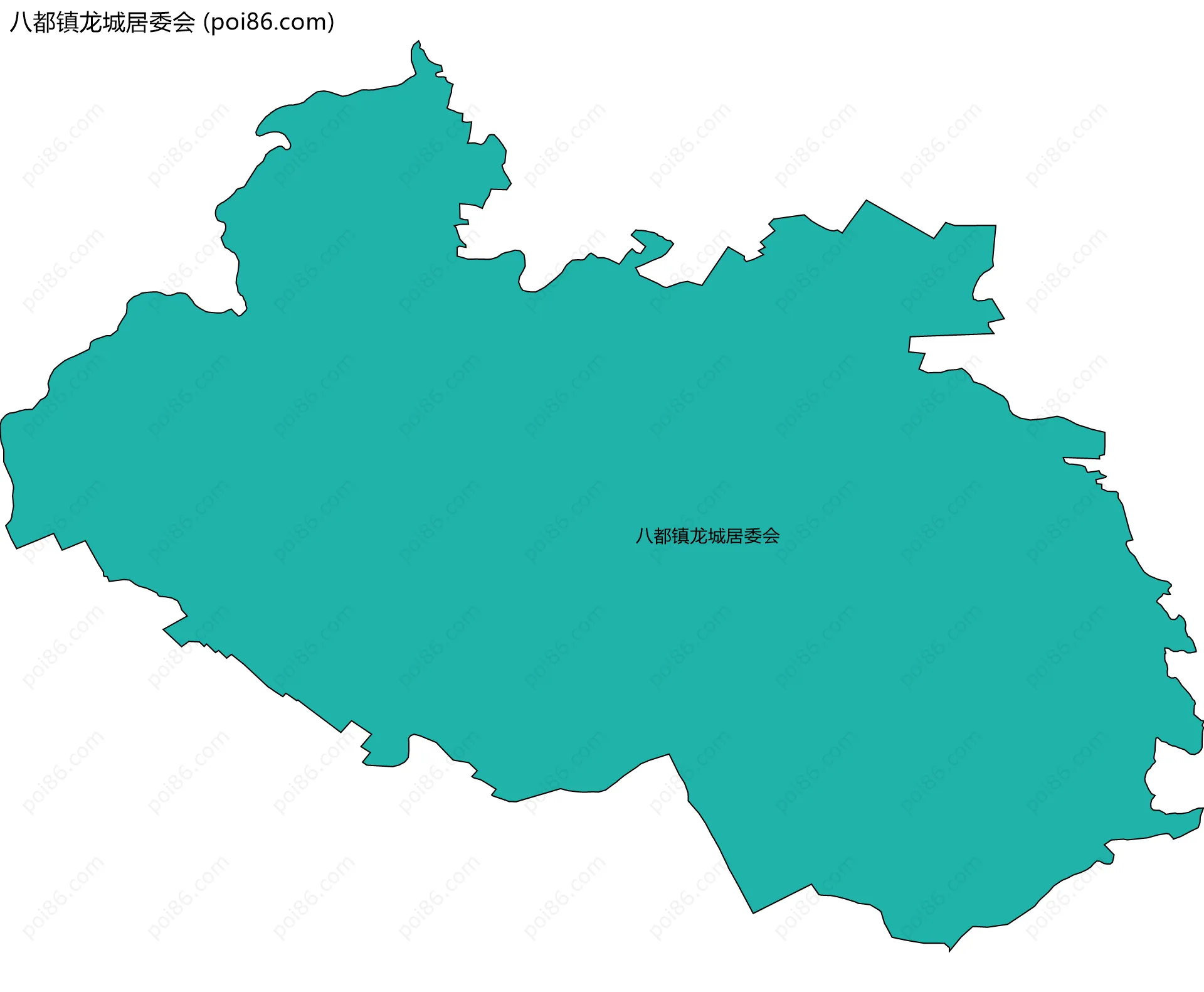 八都镇龙城居委会边界地图