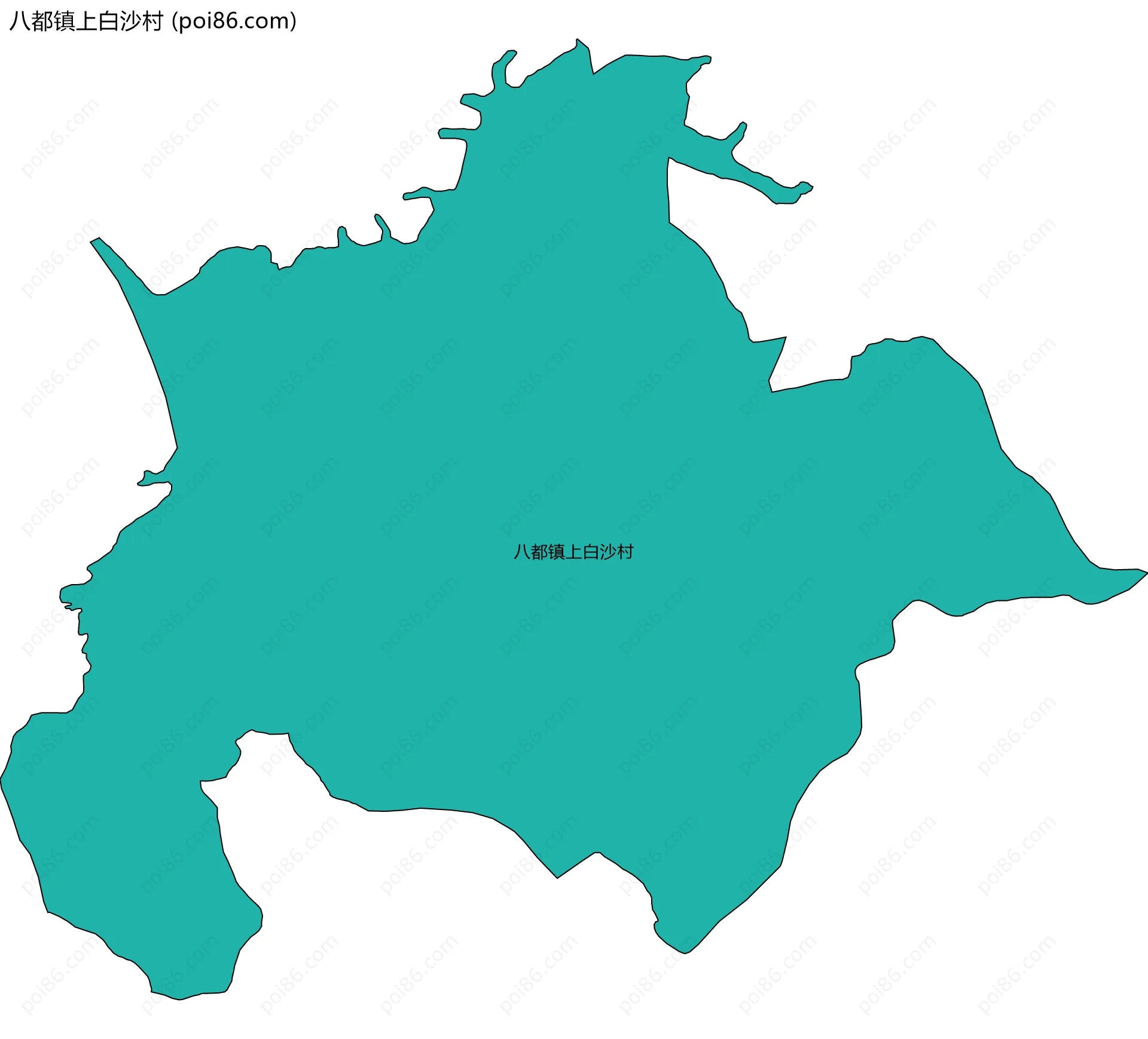 八都镇上白沙村边界地图