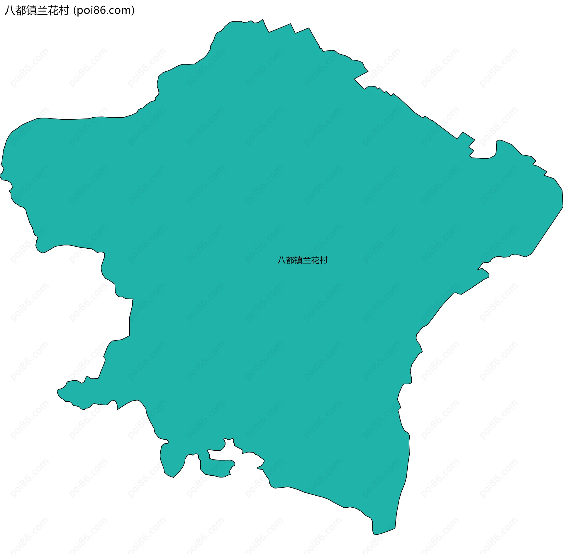 八都镇兰花村边界地图