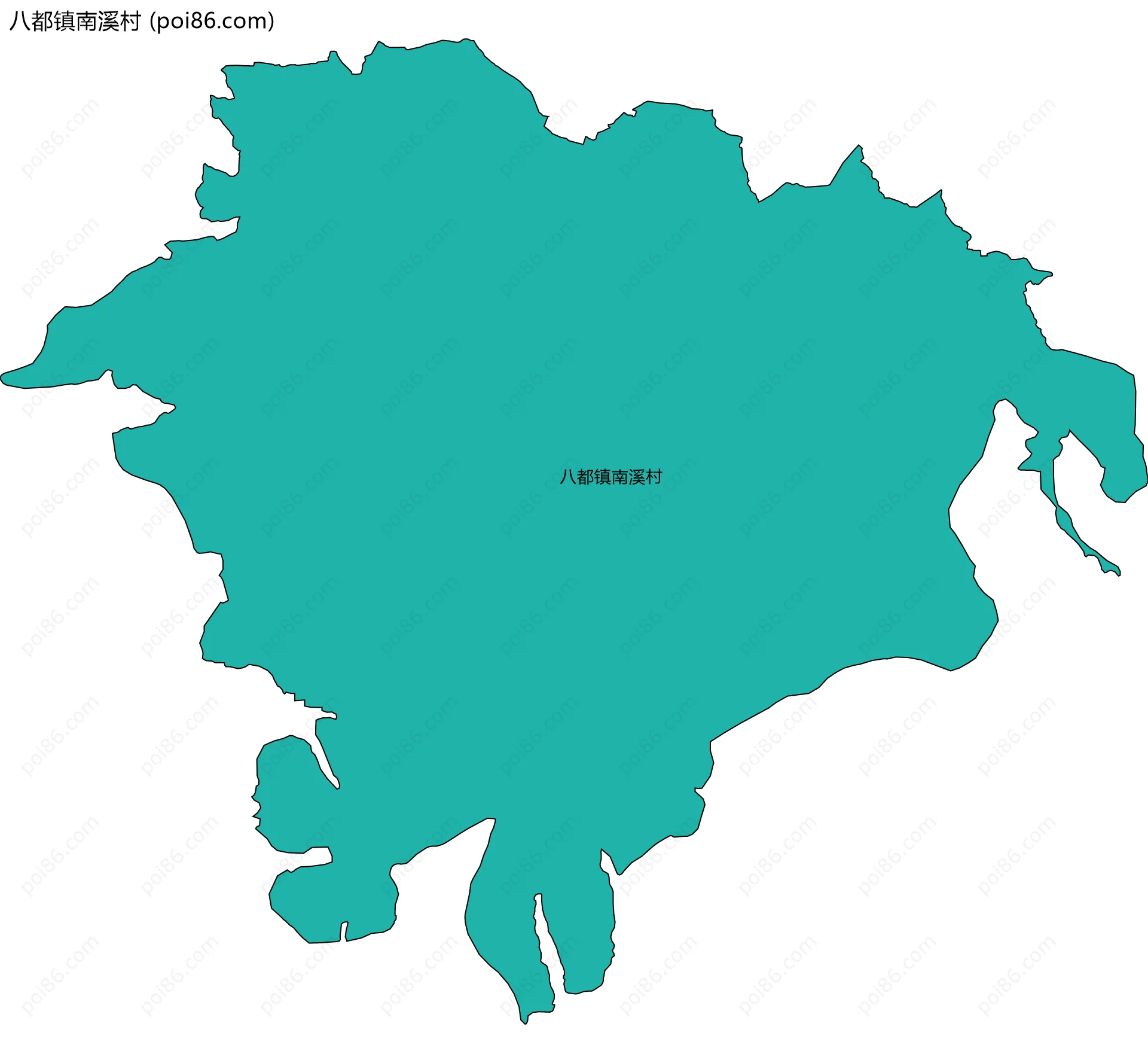八都镇南溪村边界地图