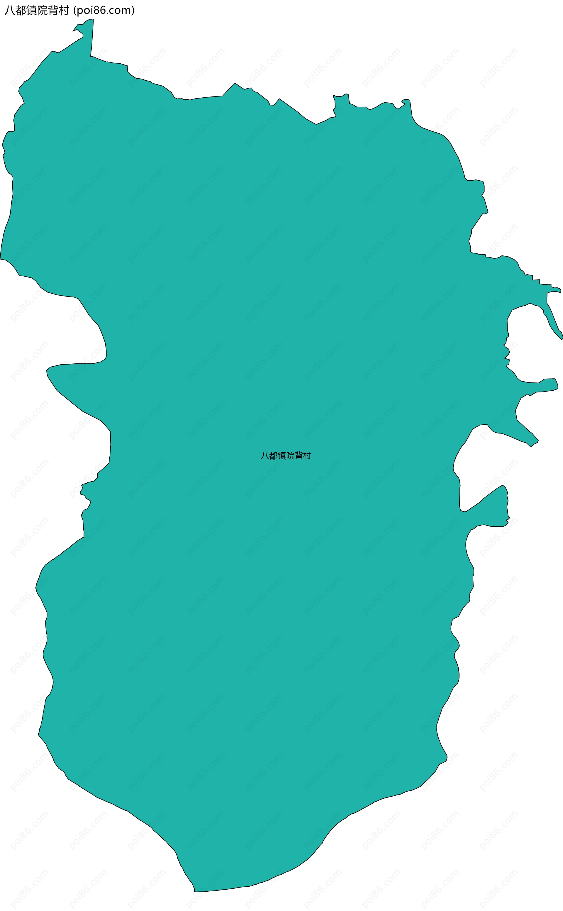 八都镇院背村边界地图