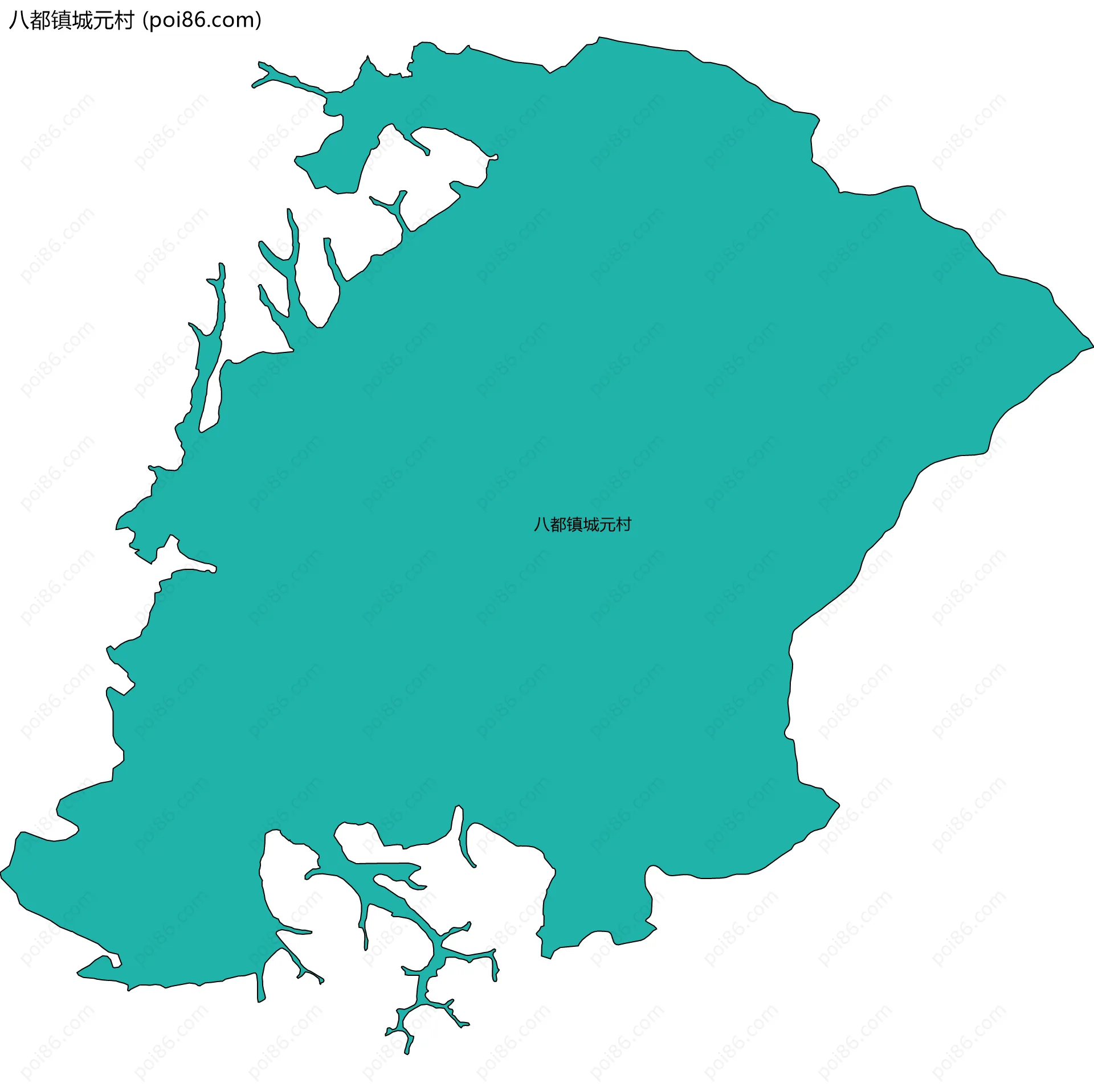 八都镇城元村边界地图