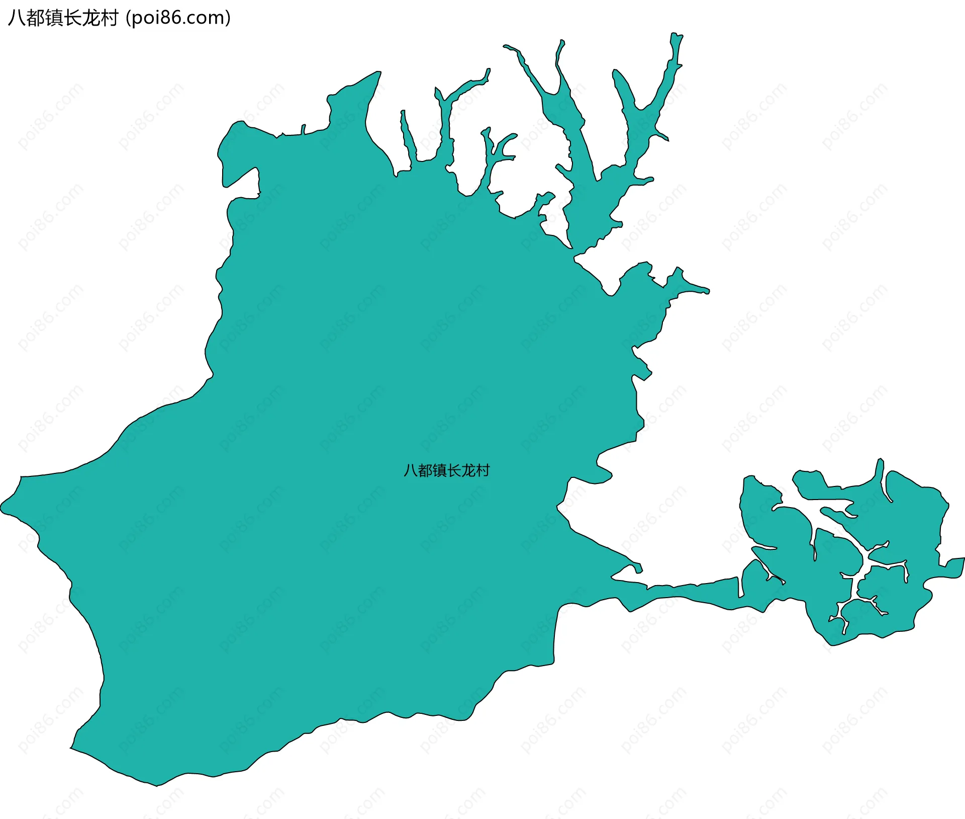 八都镇长龙村边界地图