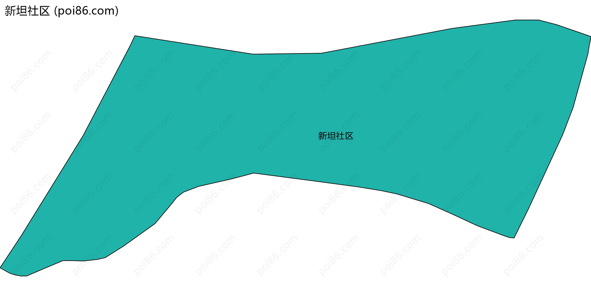 新坦社区边界地图