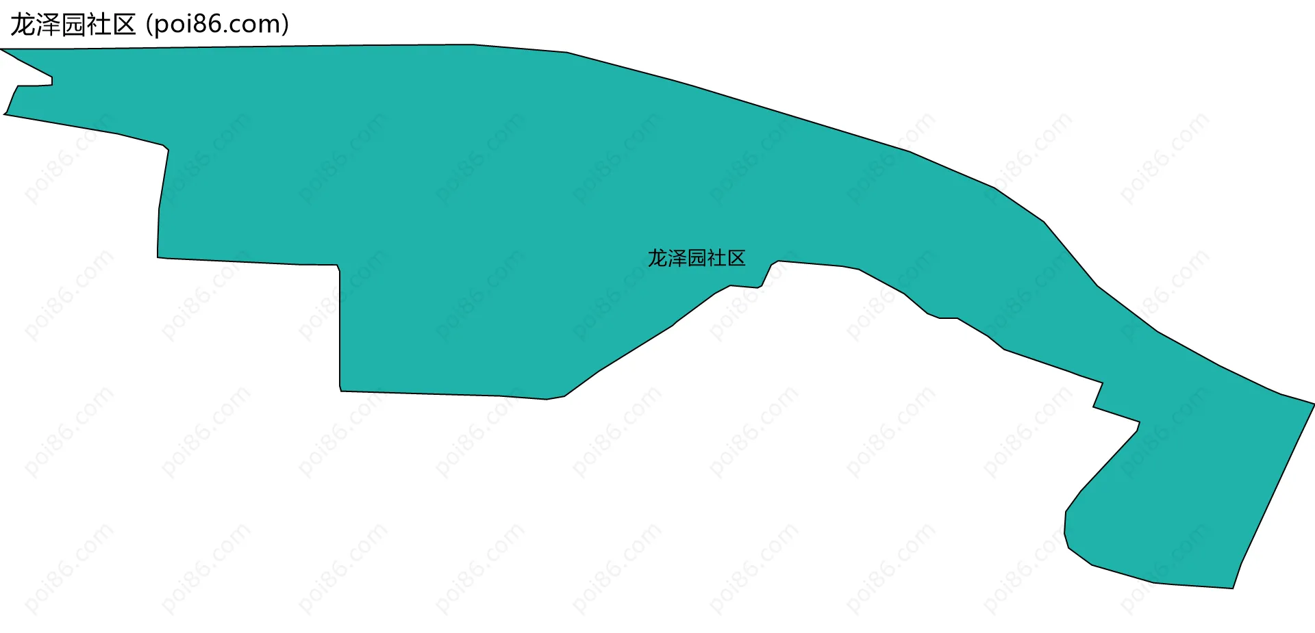 龙泽园社区边界地图