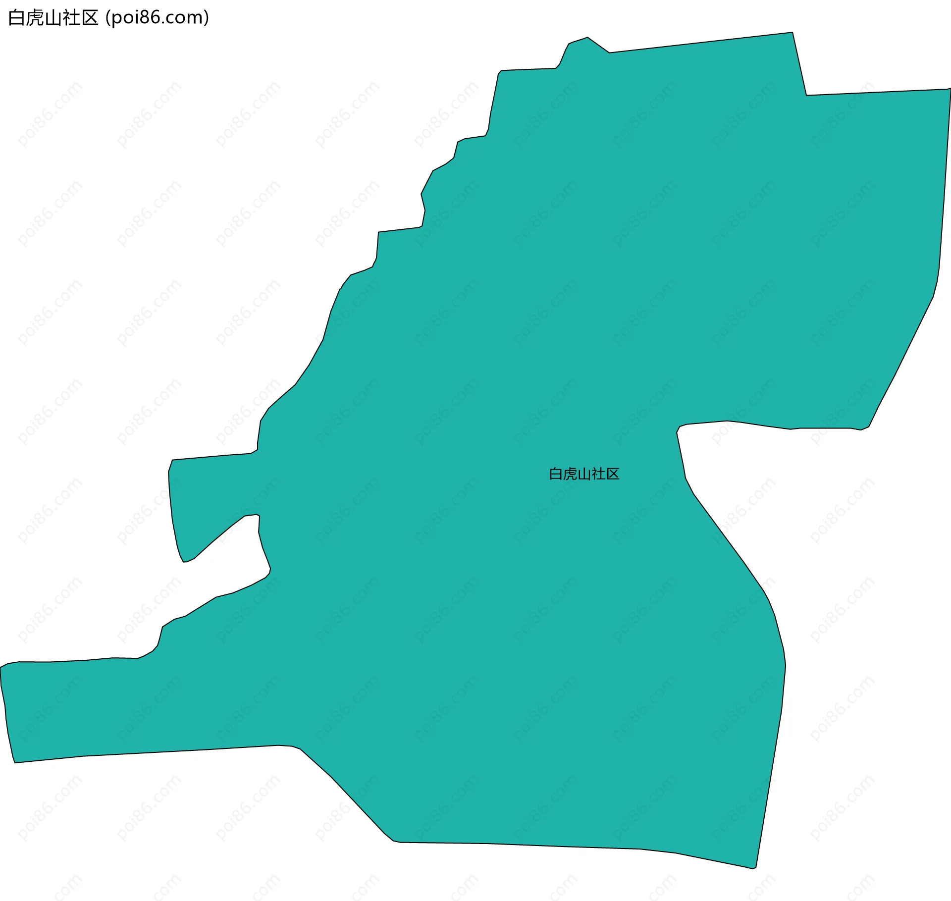 白虎山社区边界地图