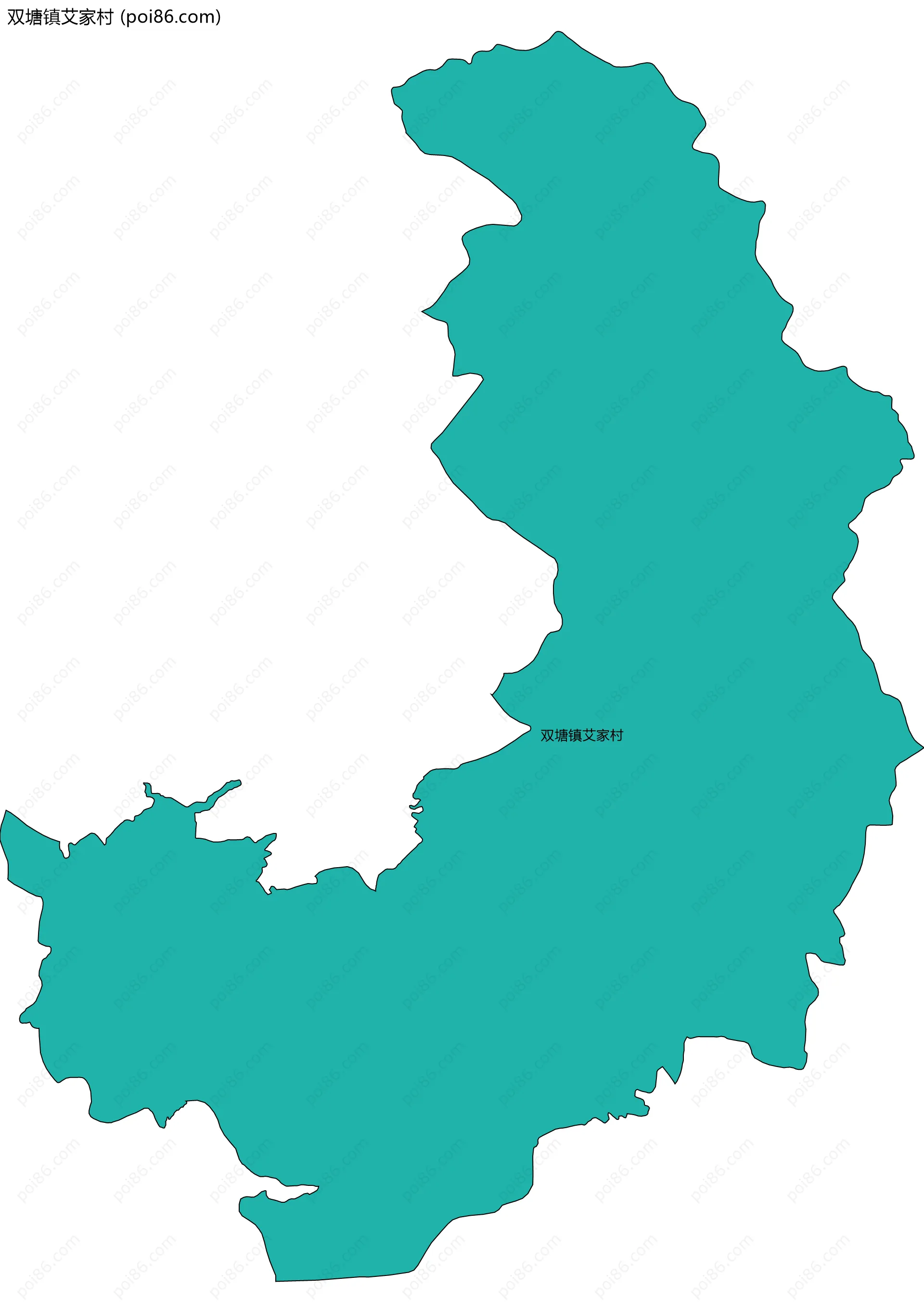 双塘镇艾家村边界地图
