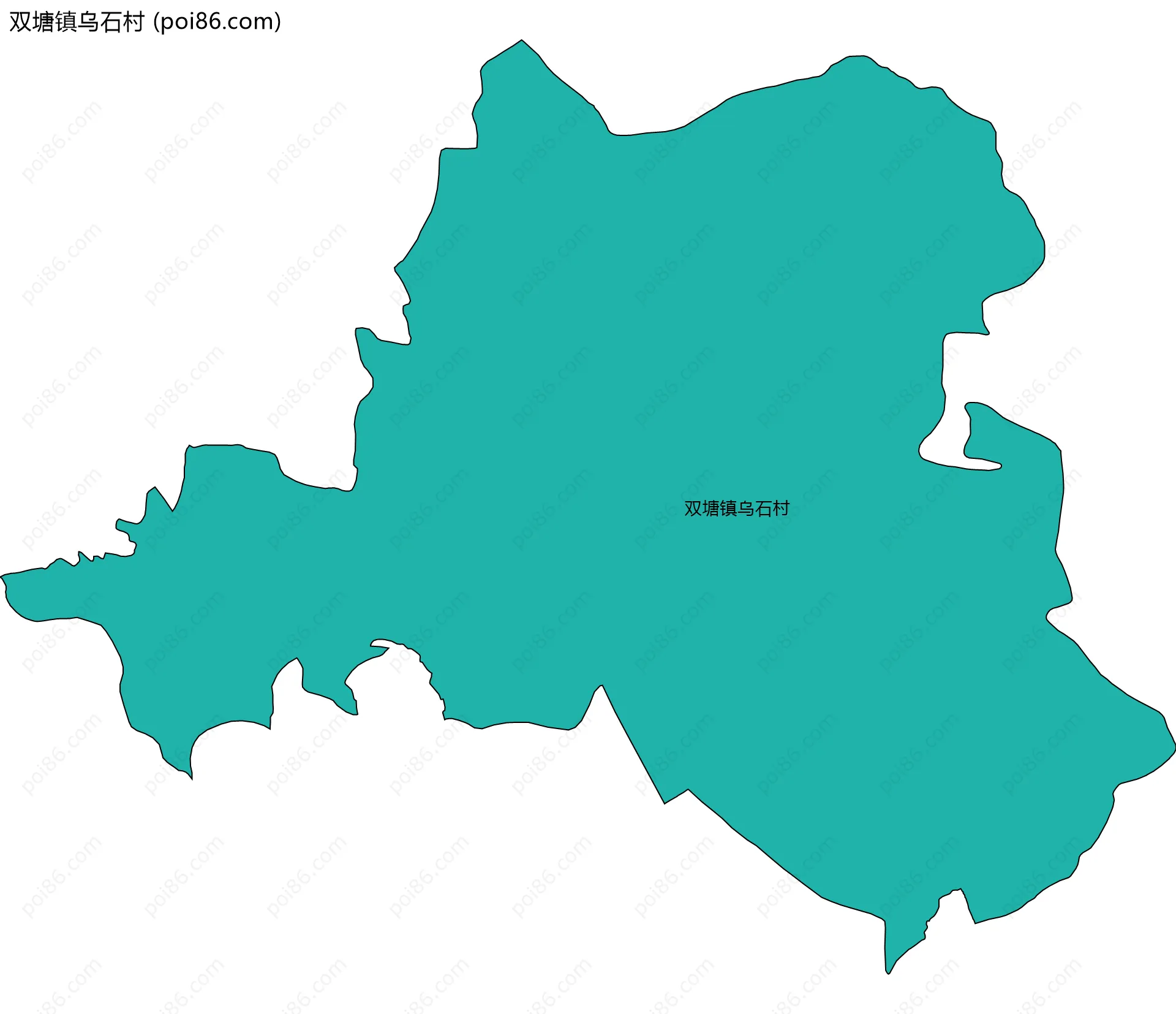 双塘镇乌石村边界地图