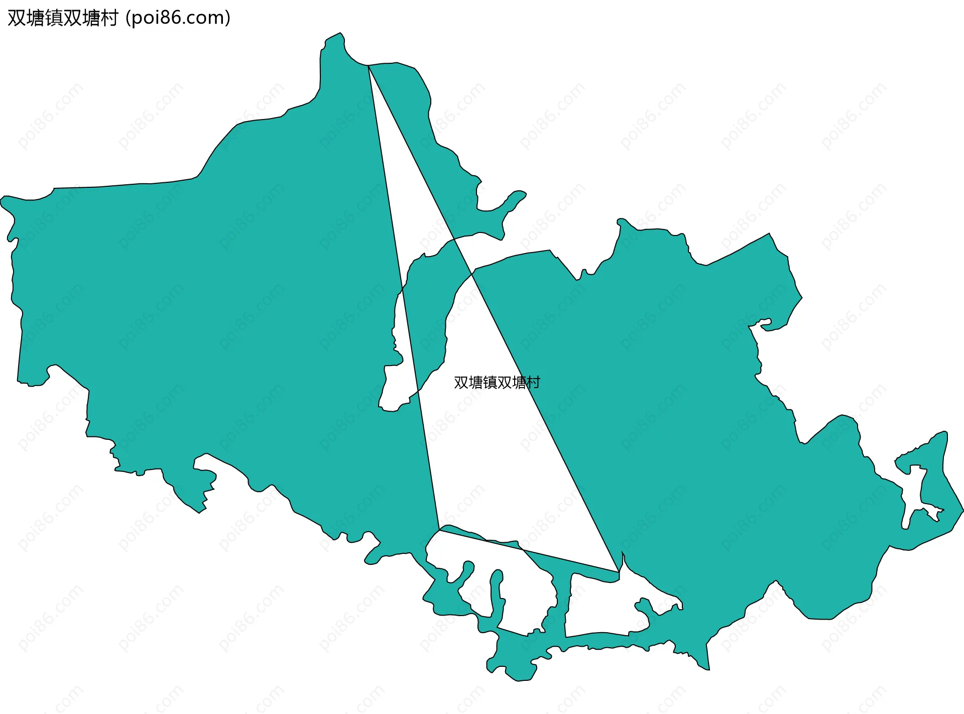 双塘镇双塘村边界地图