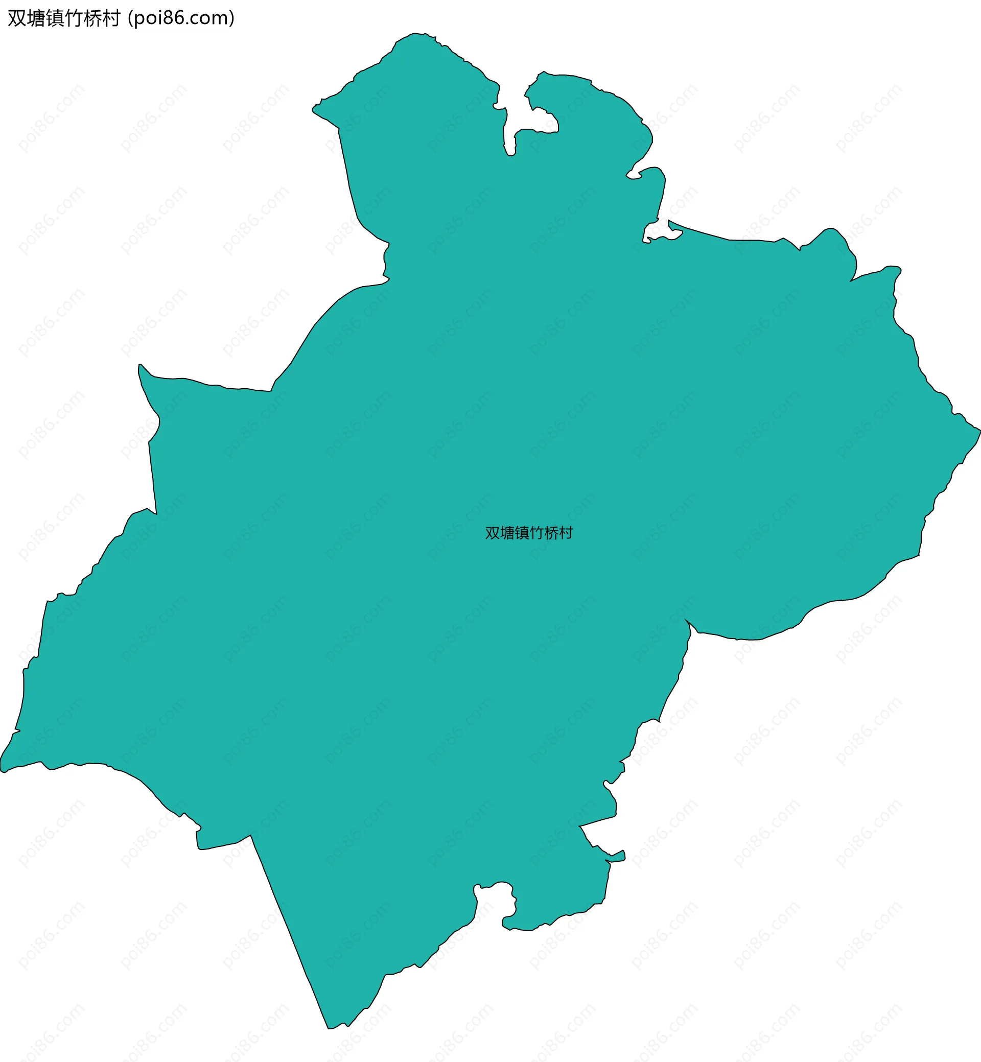 双塘镇竹桥村边界地图