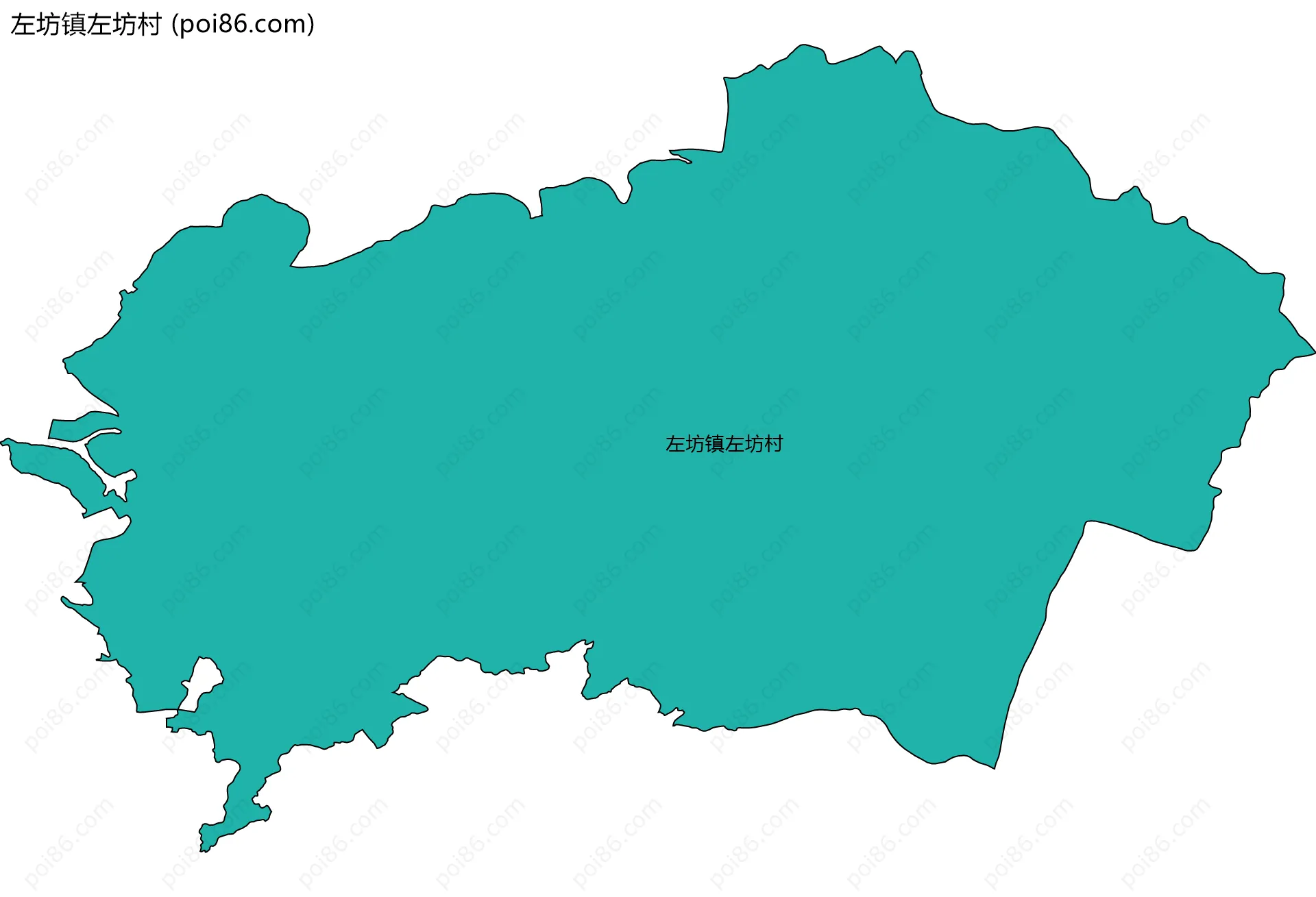 左坊镇左坊村边界地图