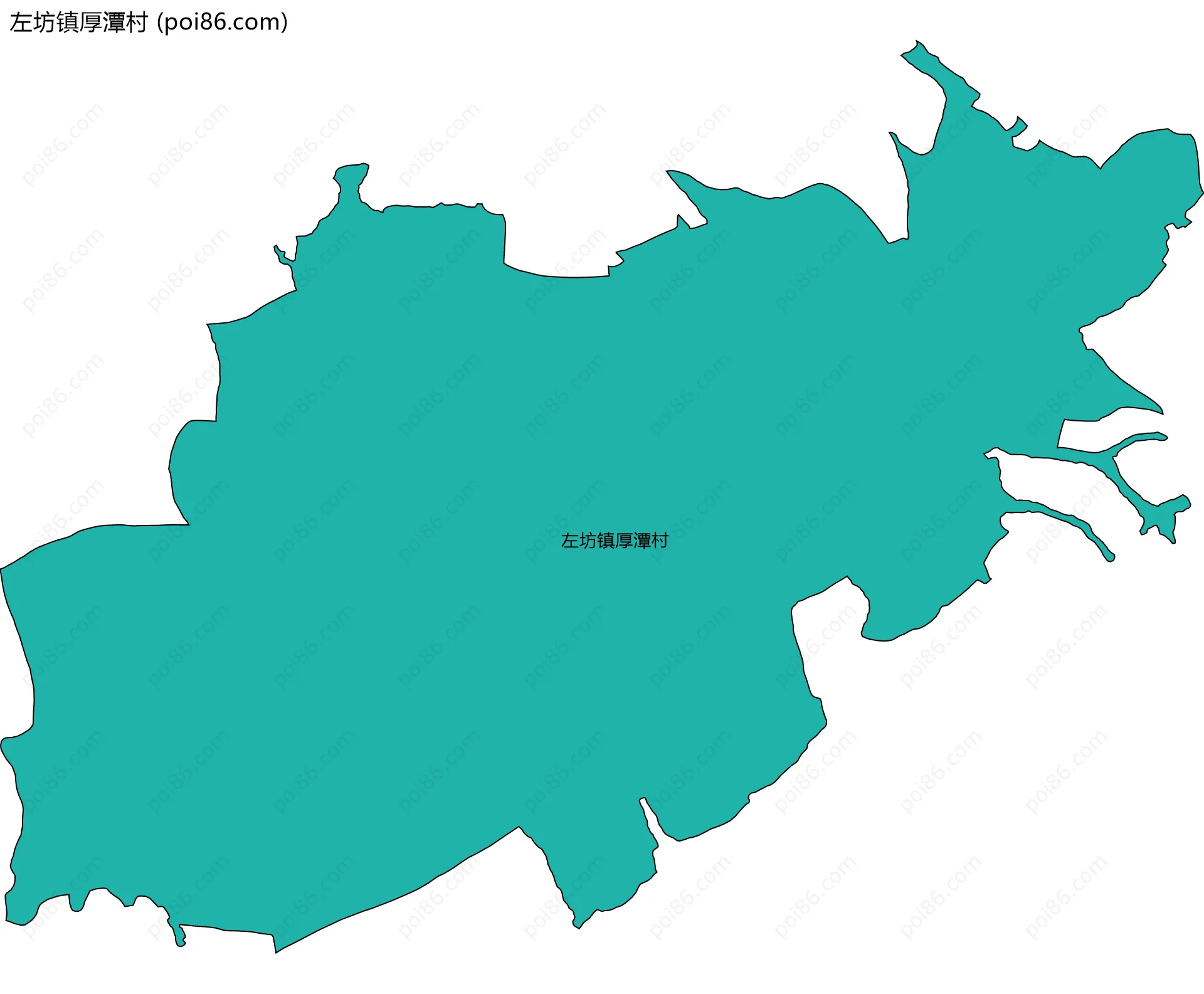 左坊镇厚潭村边界地图