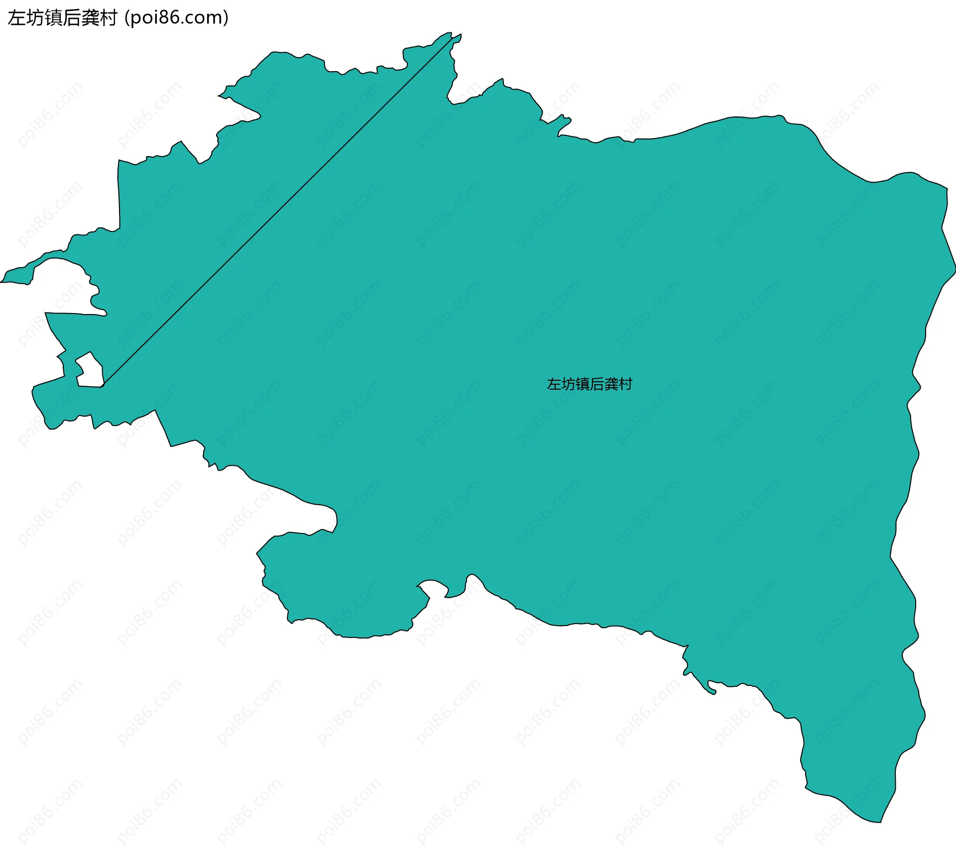 左坊镇后龚村边界地图